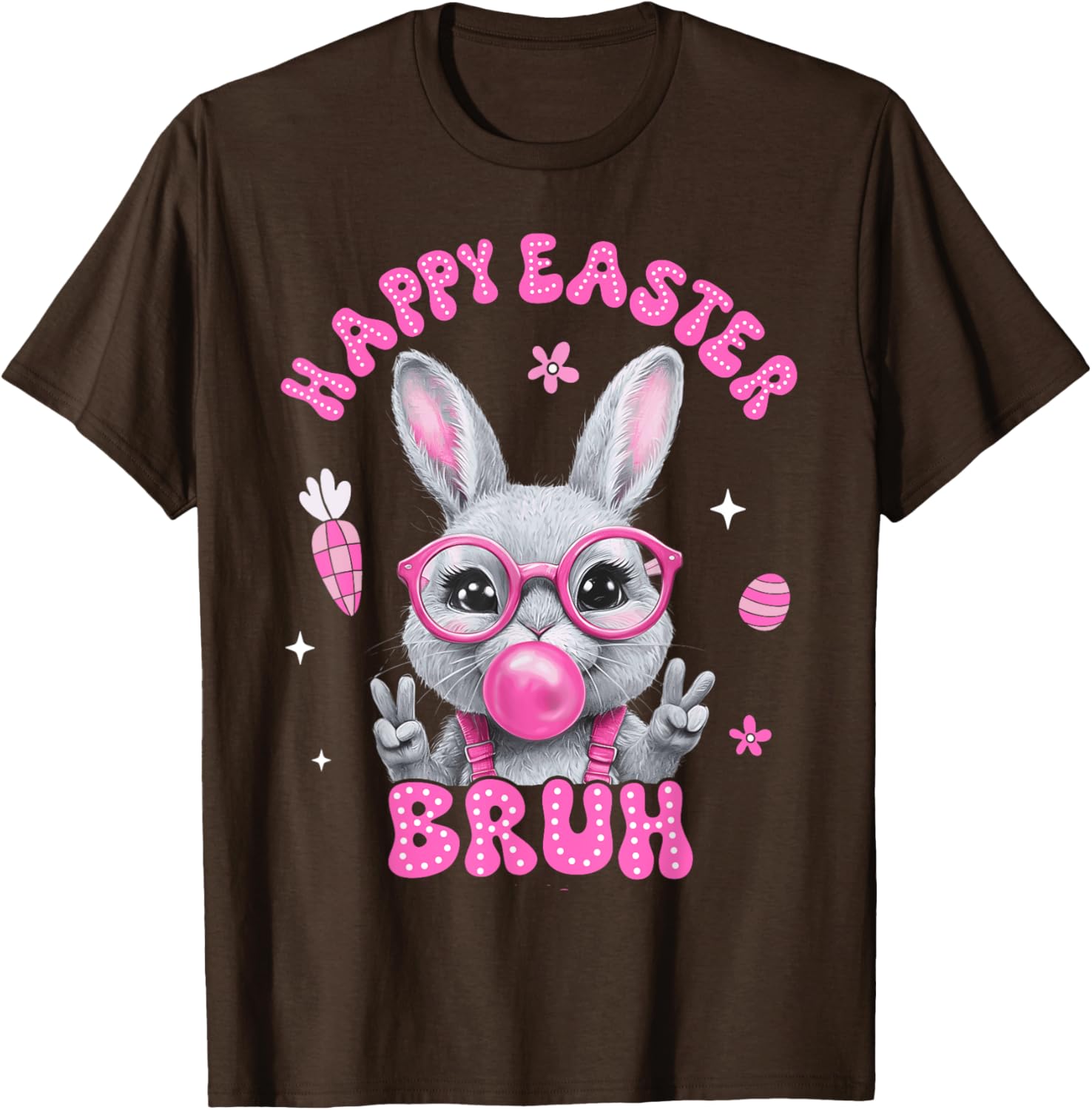 Bruh Meme Easter Day Cute Bunny Eggs Teens Boys Kids Men T-Shirt