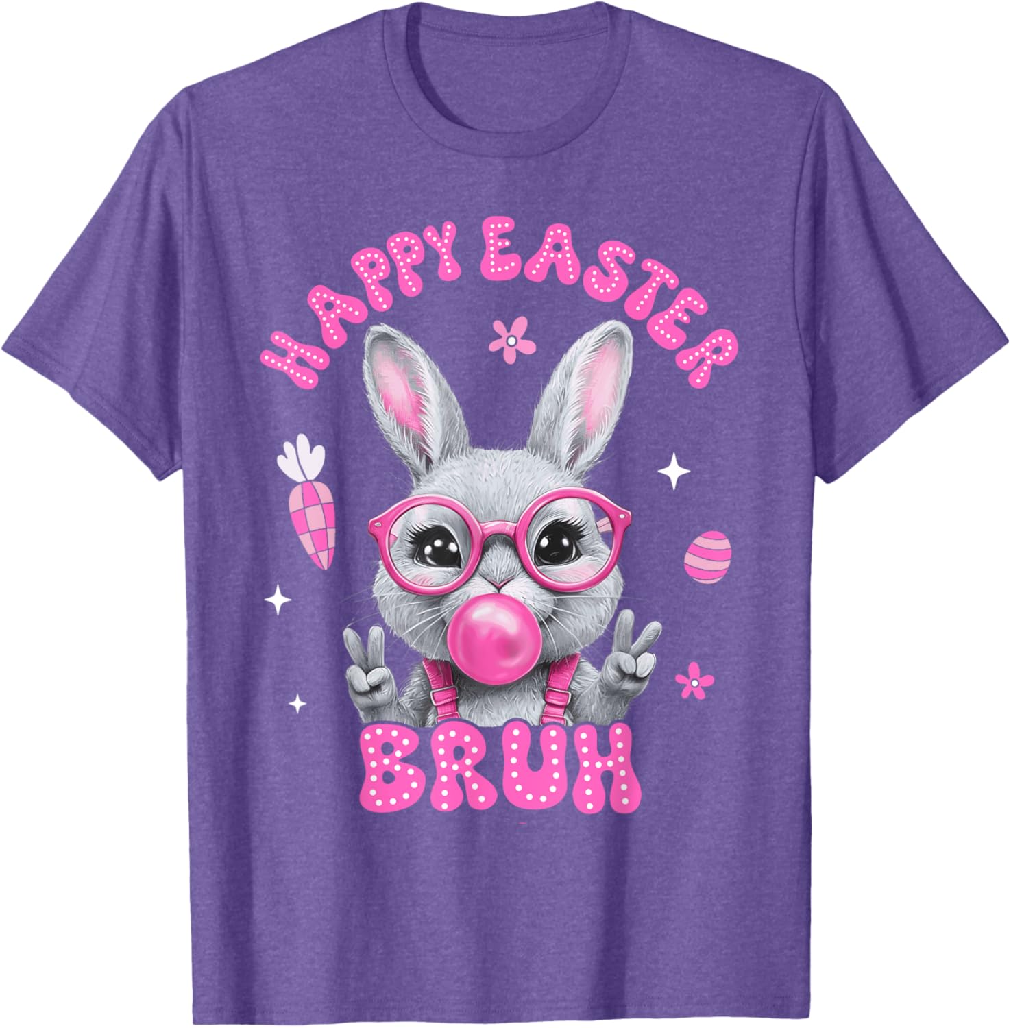 Bruh Meme Easter Day Cute Bunny Eggs Teens Boys Kids Men T-Shirt