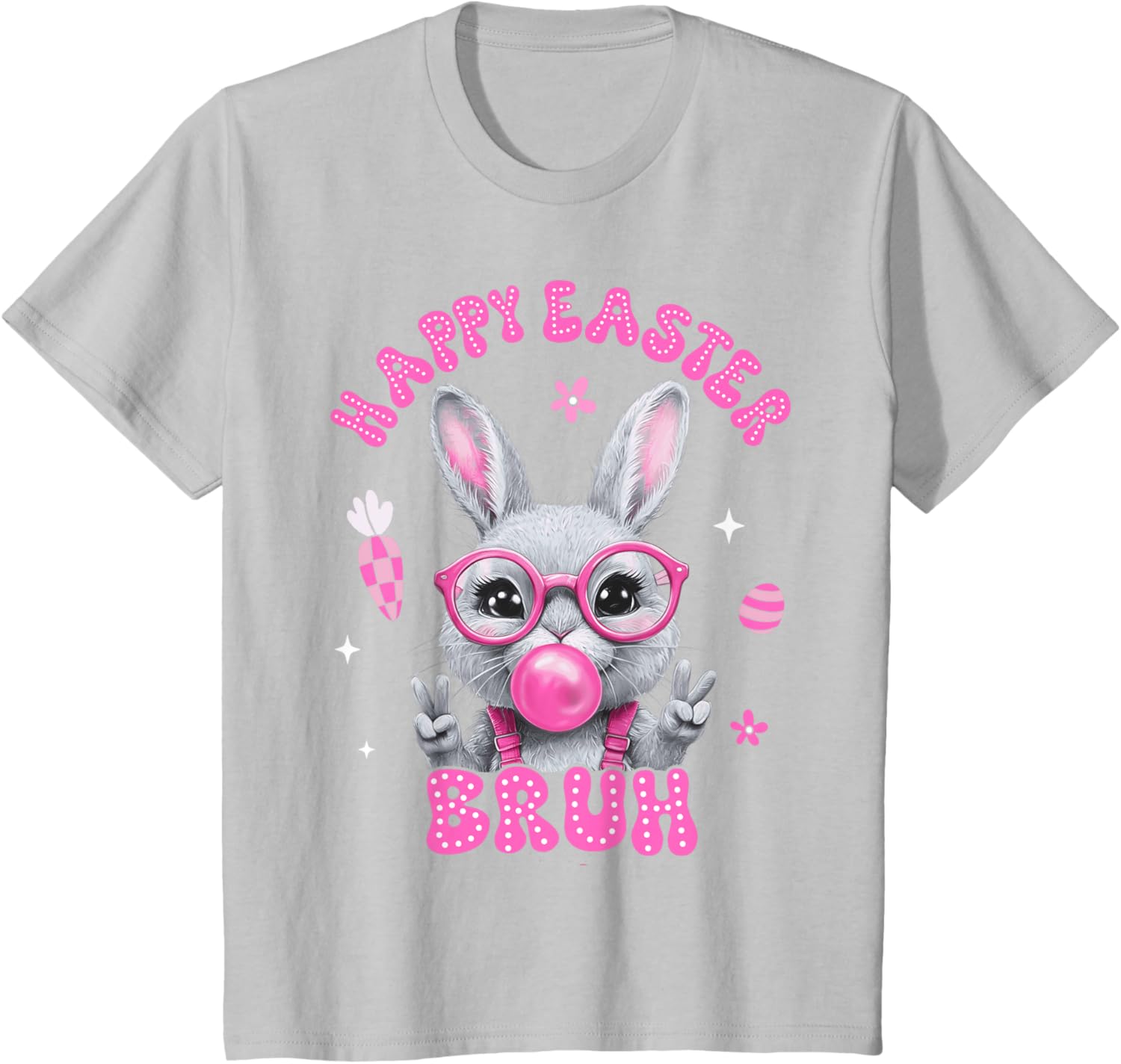 Bruh Meme Easter Day Cute Bunny Eggs Teens Boys Kids Men T-Shirt