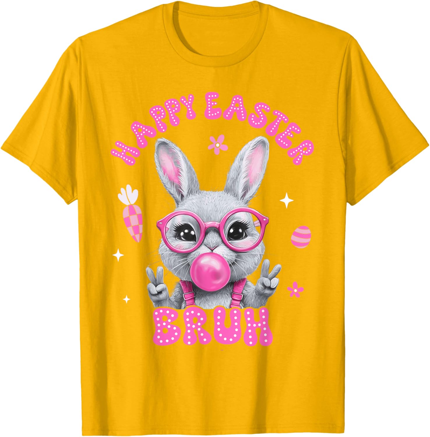 Bruh Meme Easter Day Cute Bunny Eggs Teens Boys Kids Men T-Shirt