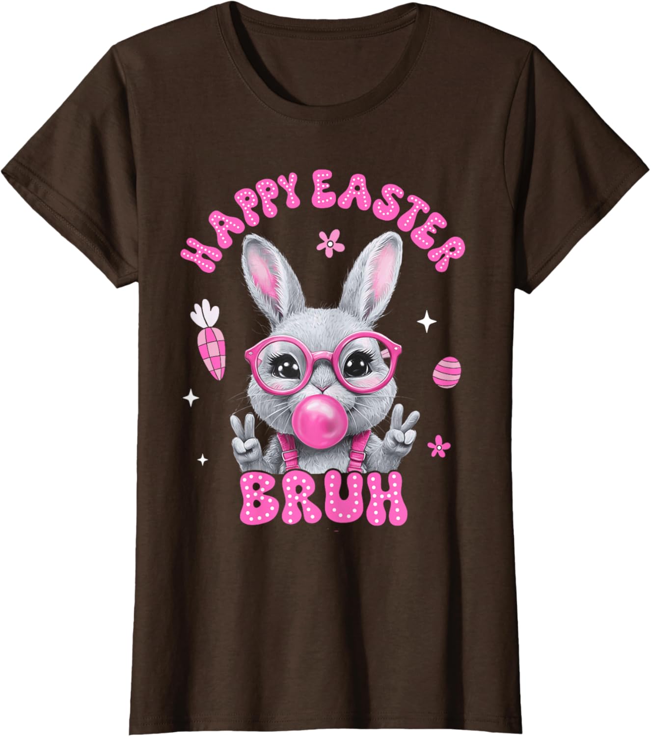 Bruh Meme Easter Day Cute Bunny Eggs Teens Boys Kids Men T-Shirt