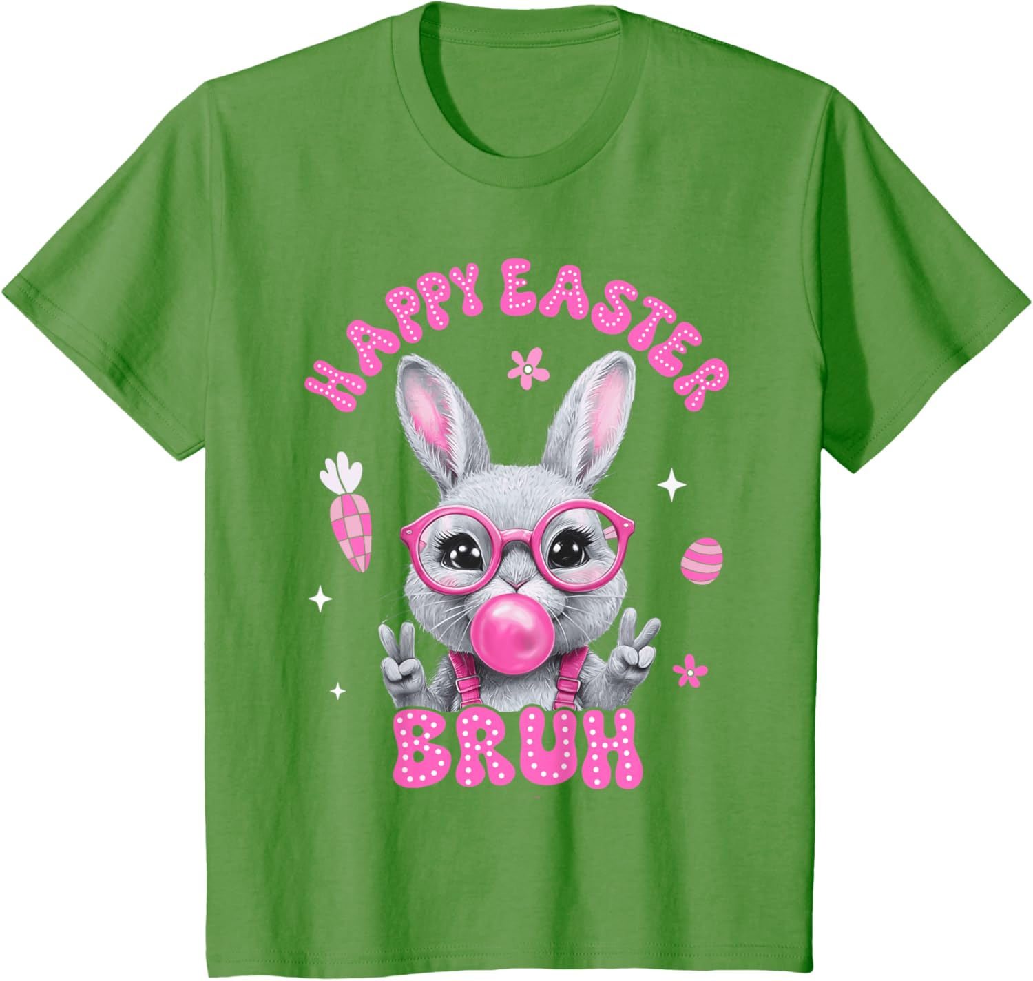 Bruh Meme Easter Day Cute Bunny Eggs Teens Boys Kids Men T-Shirt