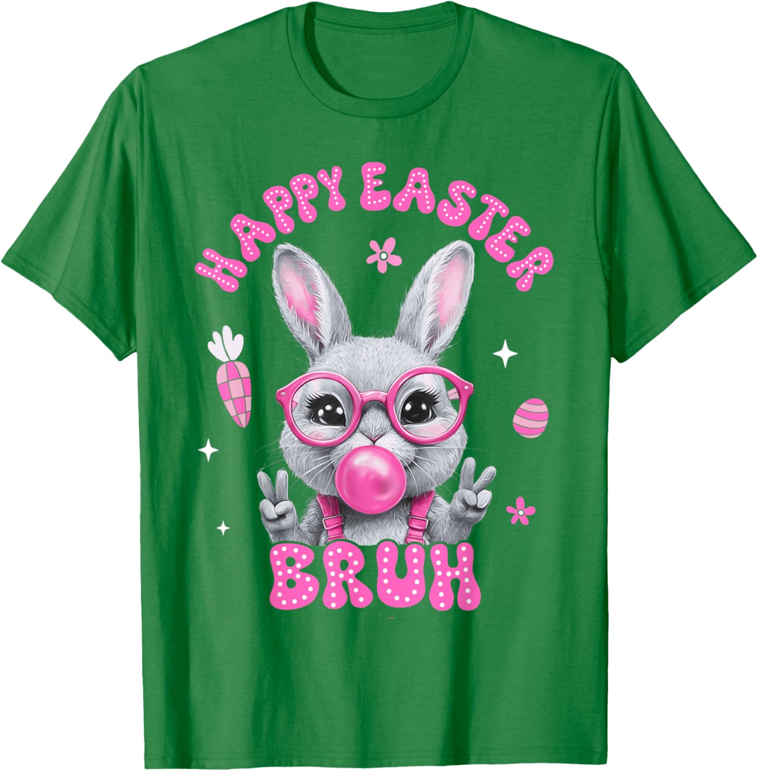 Bruh Meme Easter Day Cute Bunny Eggs Teens Boys Kids Men T-Shirt