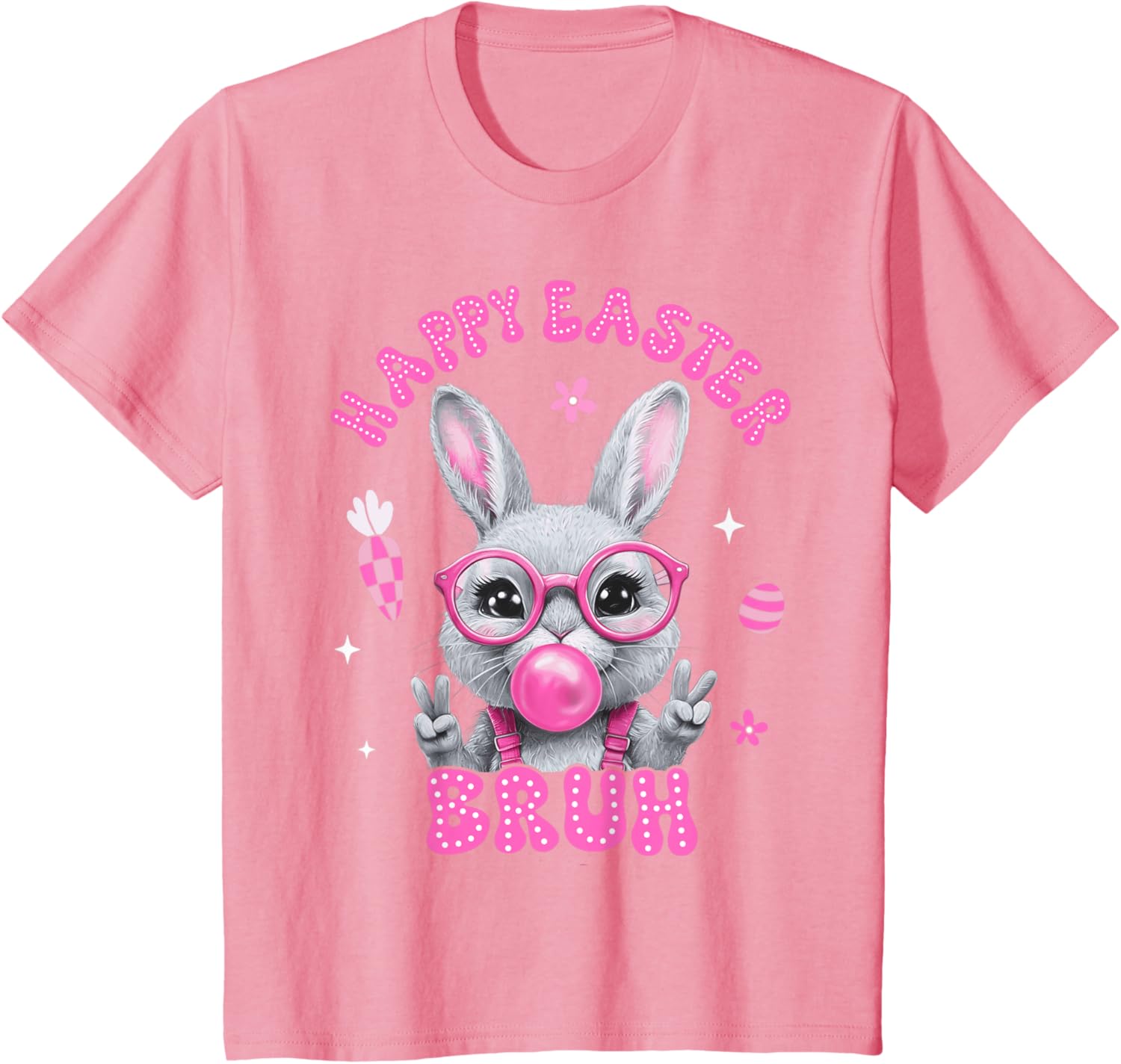 Bruh Meme Easter Day Cute Bunny Eggs Teens Boys Kids Men T-Shirt