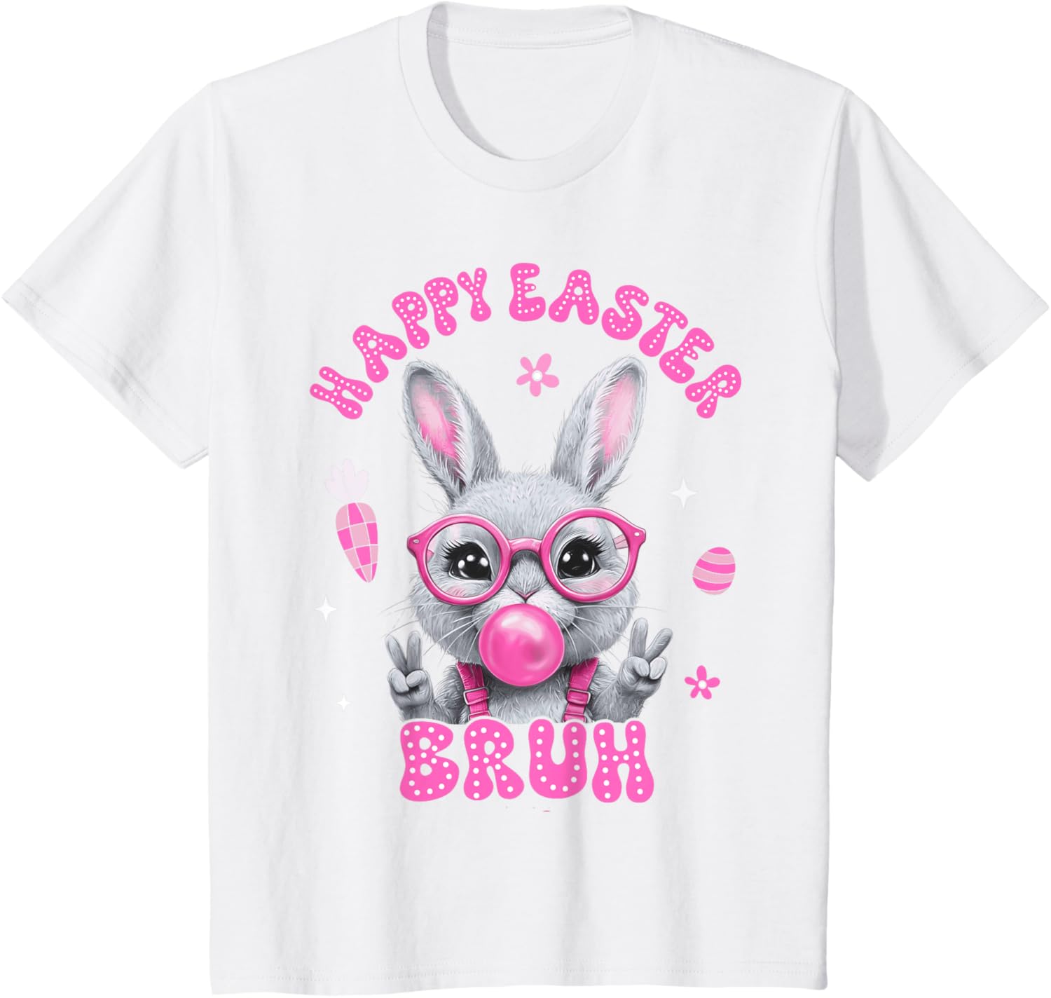 Bruh Meme Easter Day Cute Bunny Eggs Teens Boys Kids Men T-Shirt