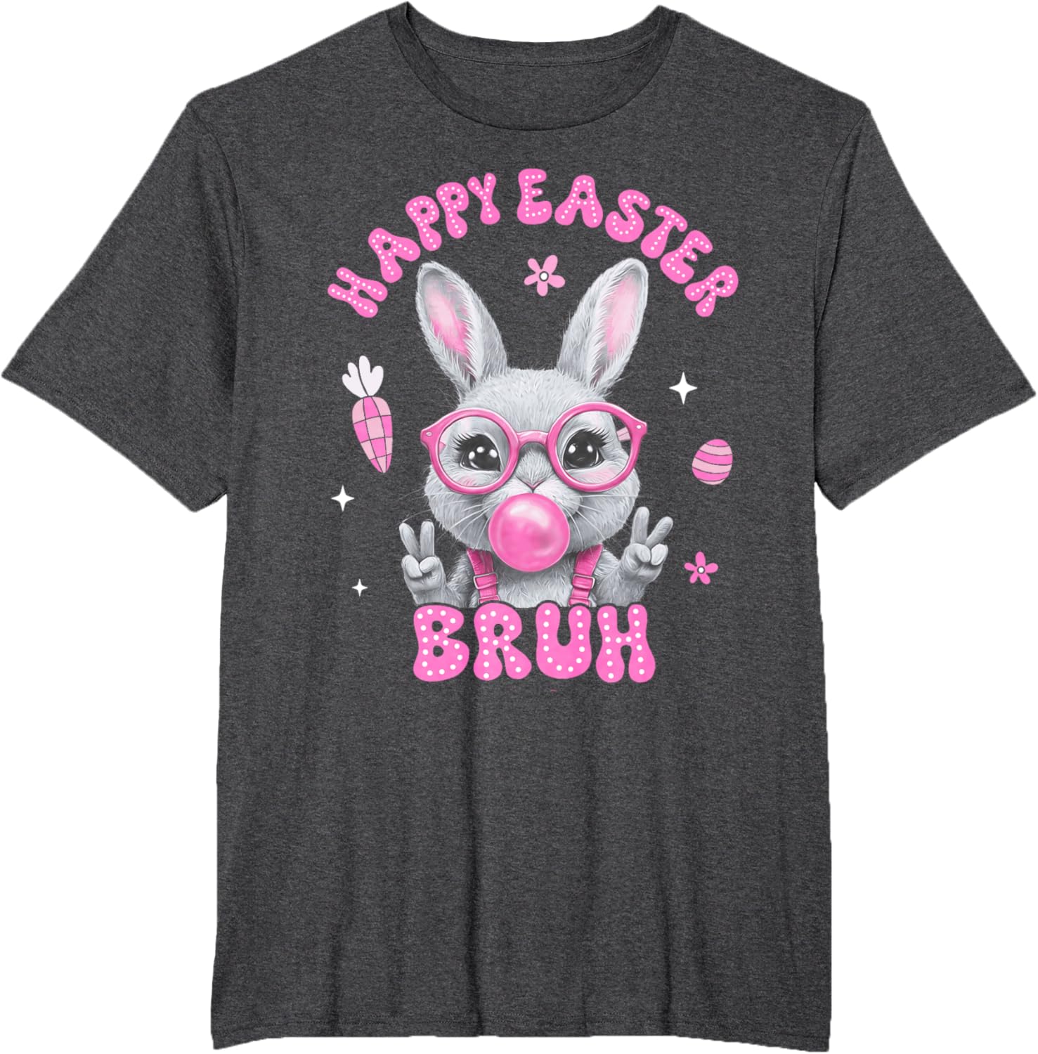 Bruh Meme Easter Day Cute Bunny Eggs Teens Boys Kids Men T-Shirt