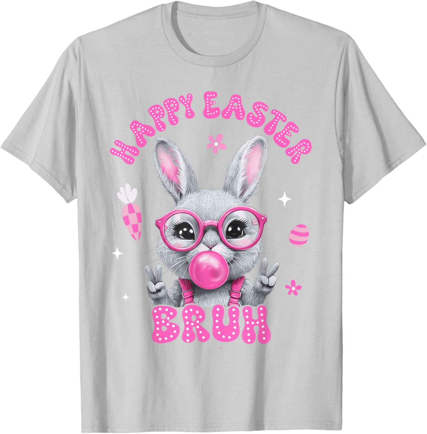 Bruh Meme Easter Day Cute Bunny Eggs Teens Boys Kids Men T-Shirt