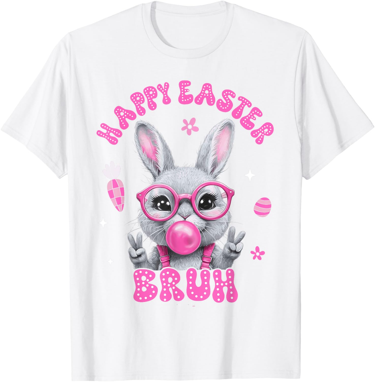 Bruh Meme Easter Day Cute Bunny Eggs Teens Boys Kids Men T-Shirt