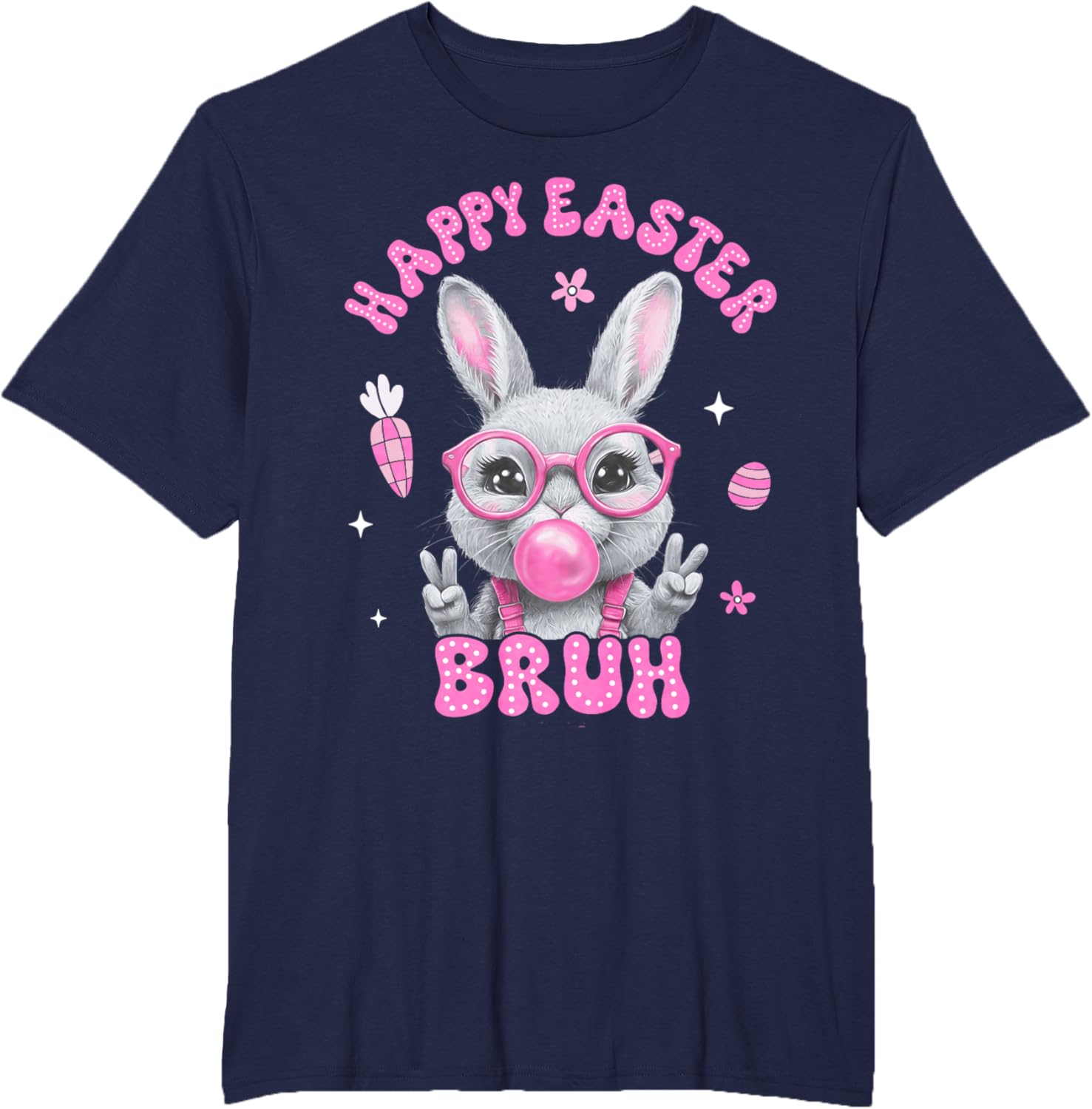 Bruh Meme Easter Day Cute Bunny Eggs Teens Boys Kids Men T-Shirt