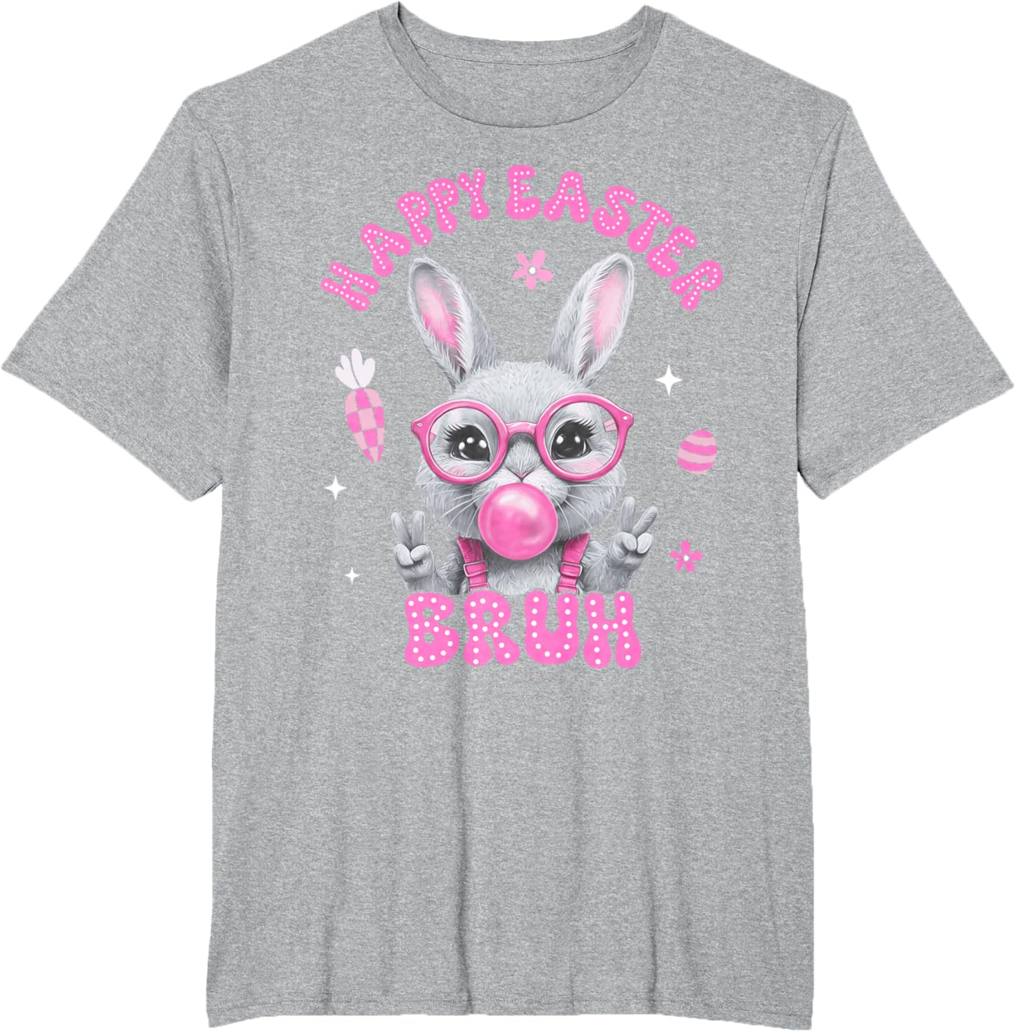 Bruh Meme Easter Day Cute Bunny Eggs Teens Boys Kids Men T-Shirt