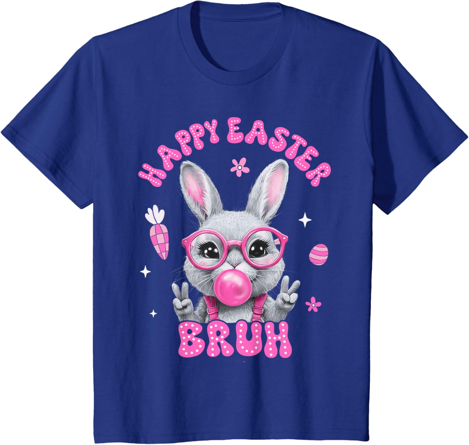 Bruh Meme Easter Day Cute Bunny Eggs Teens Boys Kids Men T-Shirt