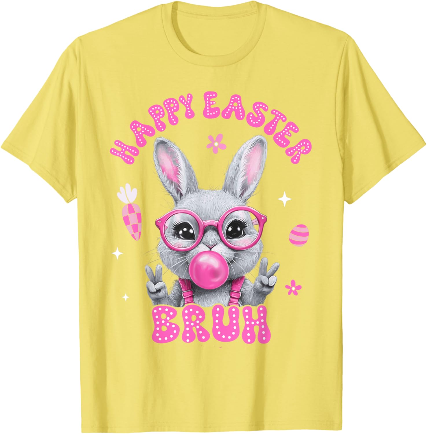 Bruh Meme Easter Day Cute Bunny Eggs Teens Boys Kids Men T-Shirt