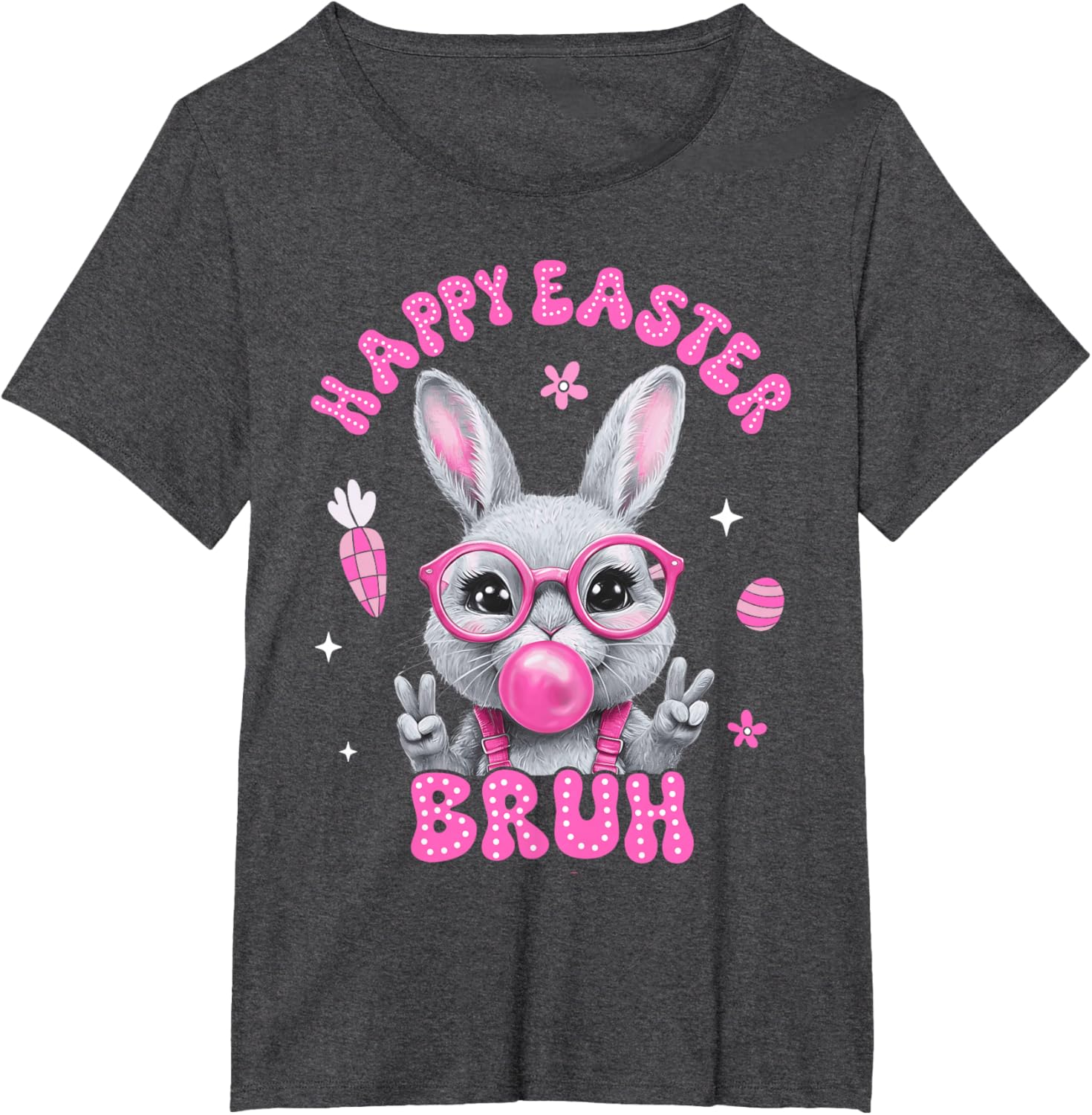 Bruh Meme Easter Day Cute Bunny Eggs Teens Boys Kids Men T-Shirt