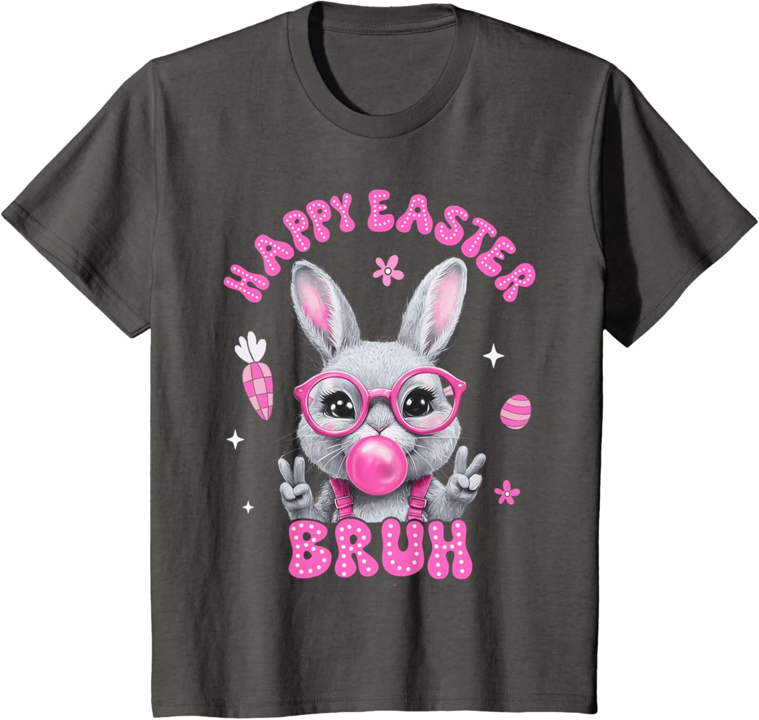 Bruh Meme Easter Day Cute Bunny Eggs Teens Boys Kids Men T-Shirt