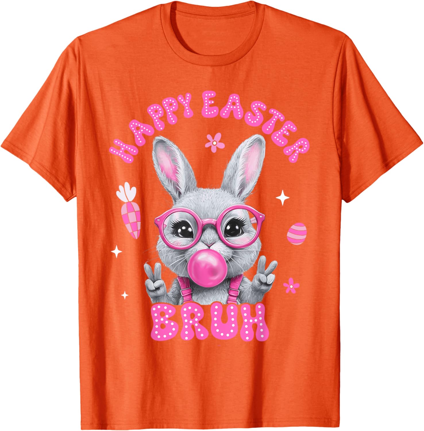 Bruh Meme Easter Day Cute Bunny Eggs Teens Boys Kids Men T-Shirt