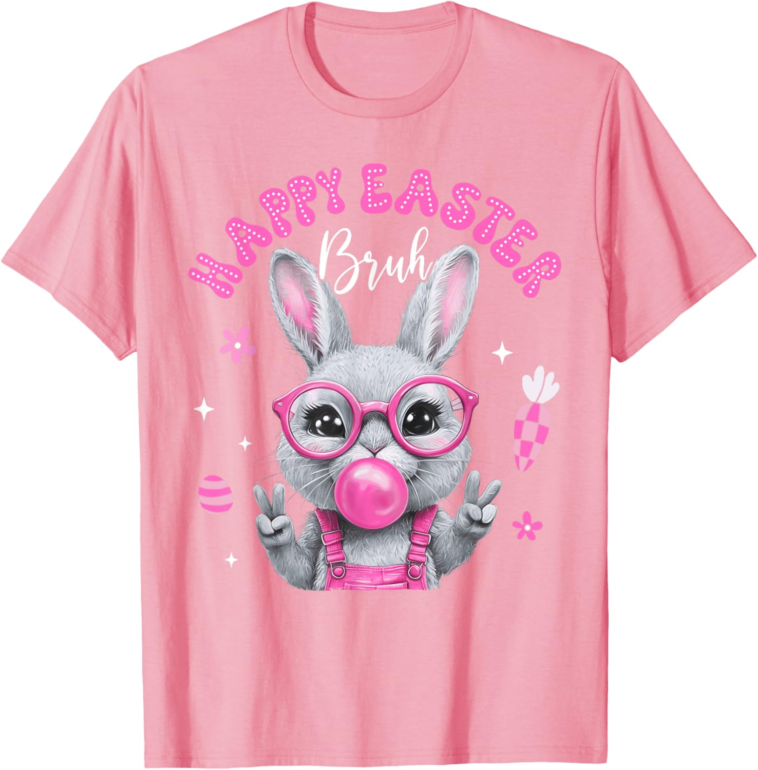 Bruh Meme Easter Day Cute Bunny Eggs Teens Boys Kids Men T-Shirt