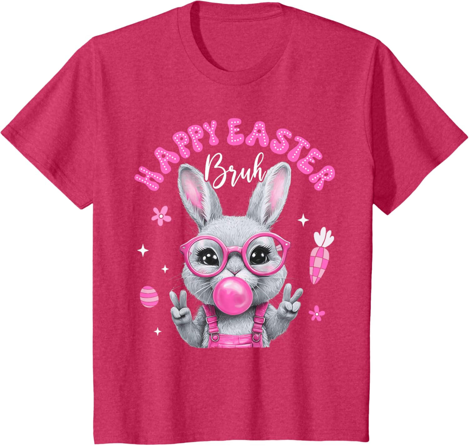 Bruh Meme Easter Day Cute Bunny Eggs Teens Boys Kids Men T-Shirt