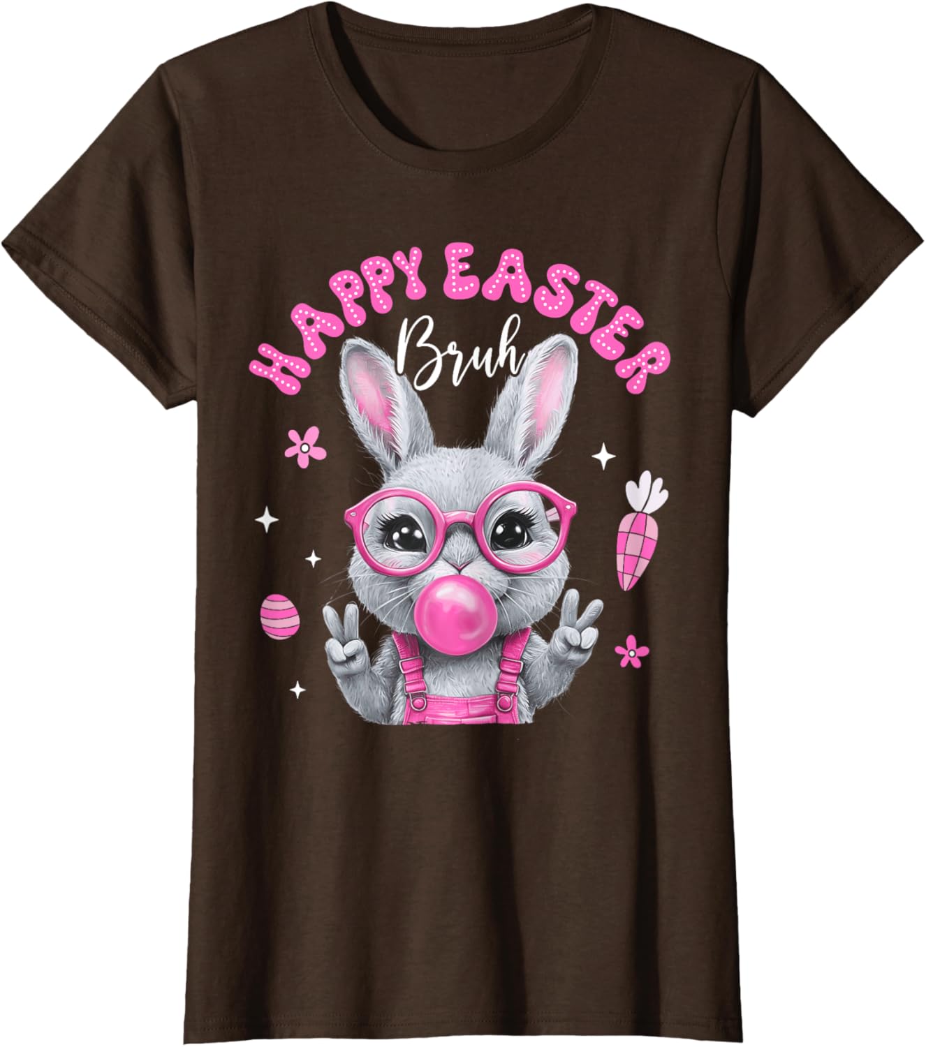 Bruh Meme Easter Day Cute Bunny Eggs Teens Boys Kids Men T-Shirt