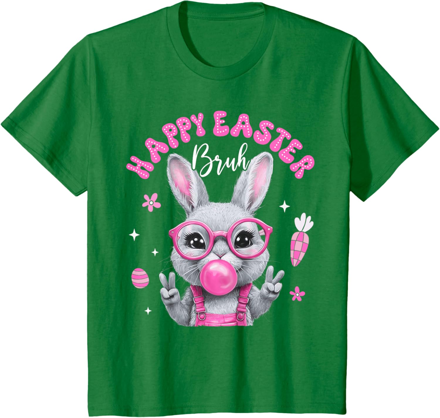 Bruh Meme Easter Day Cute Bunny Eggs Teens Boys Kids Men T-Shirt