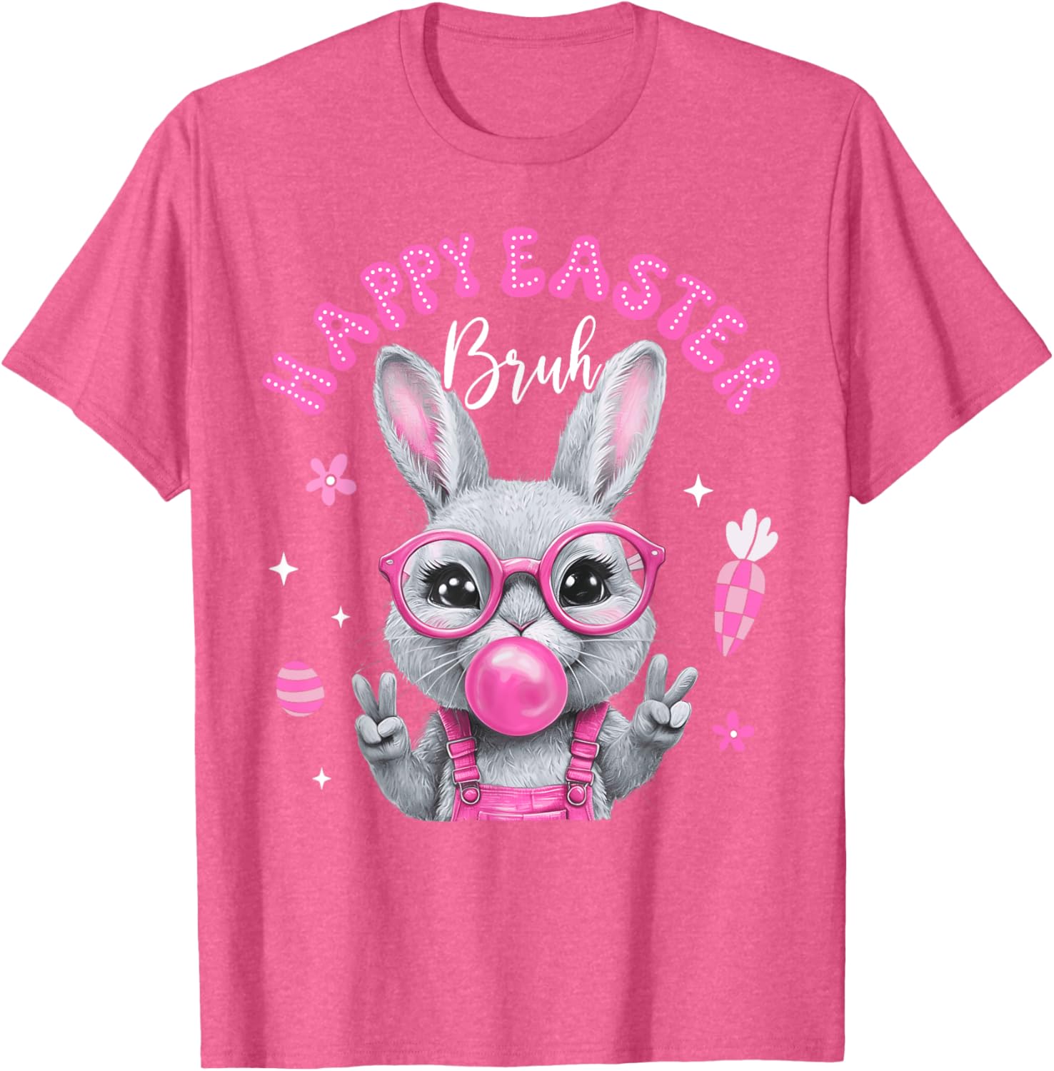 Bruh Meme Easter Day Cute Bunny Eggs Teens Boys Kids Men T-Shirt