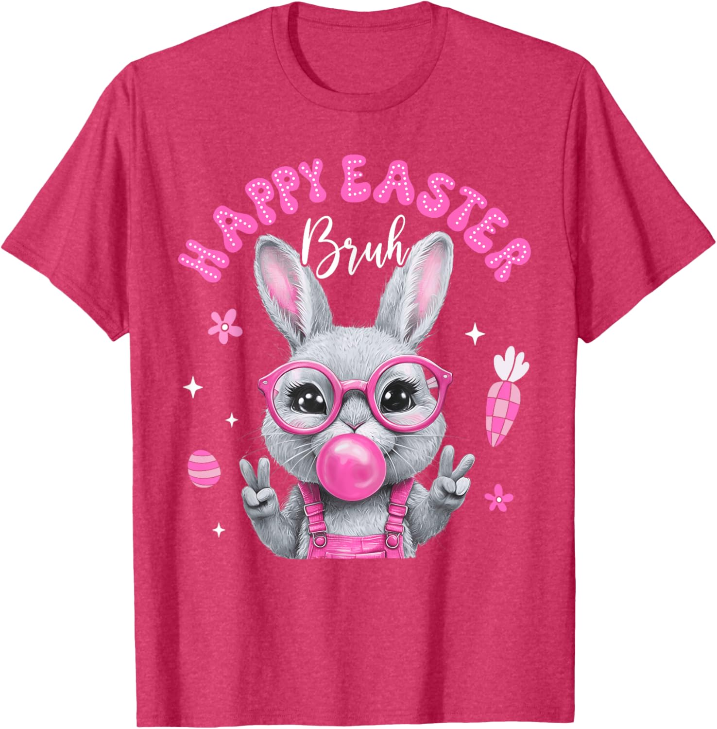 Bruh Meme Easter Day Cute Bunny Eggs Teens Boys Kids Men T-Shirt