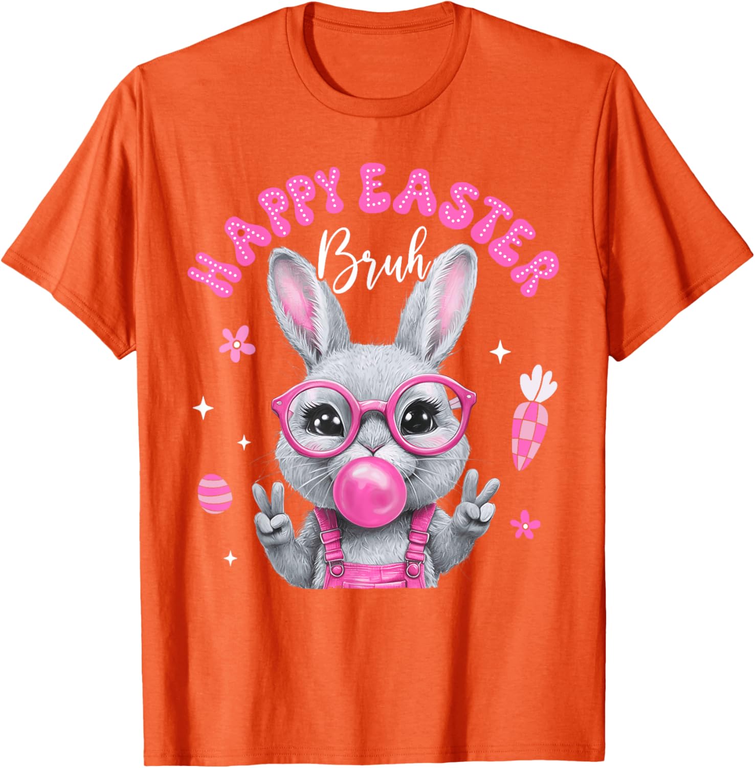 Bruh Meme Easter Day Cute Bunny Eggs Teens Boys Kids Men T-Shirt