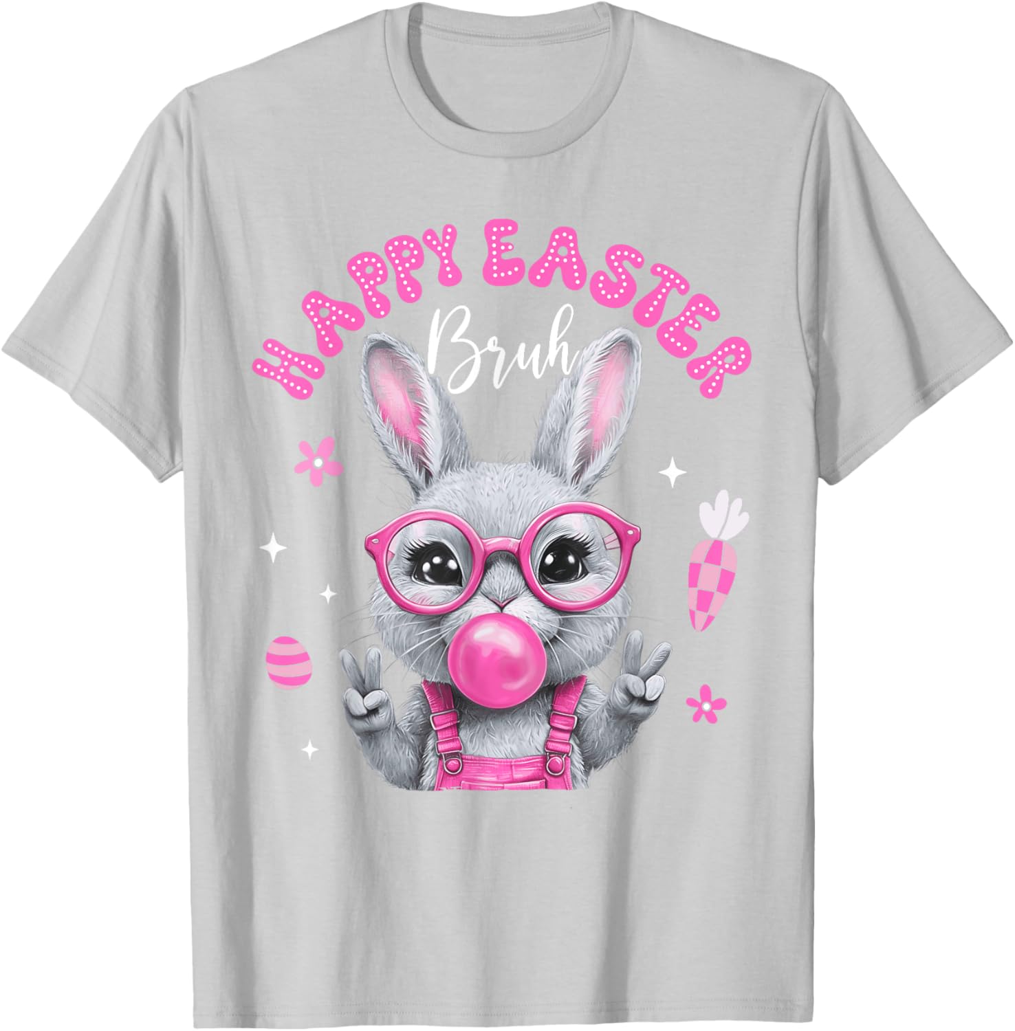 Bruh Meme Easter Day Cute Bunny Eggs Teens Boys Kids Men T-Shirt