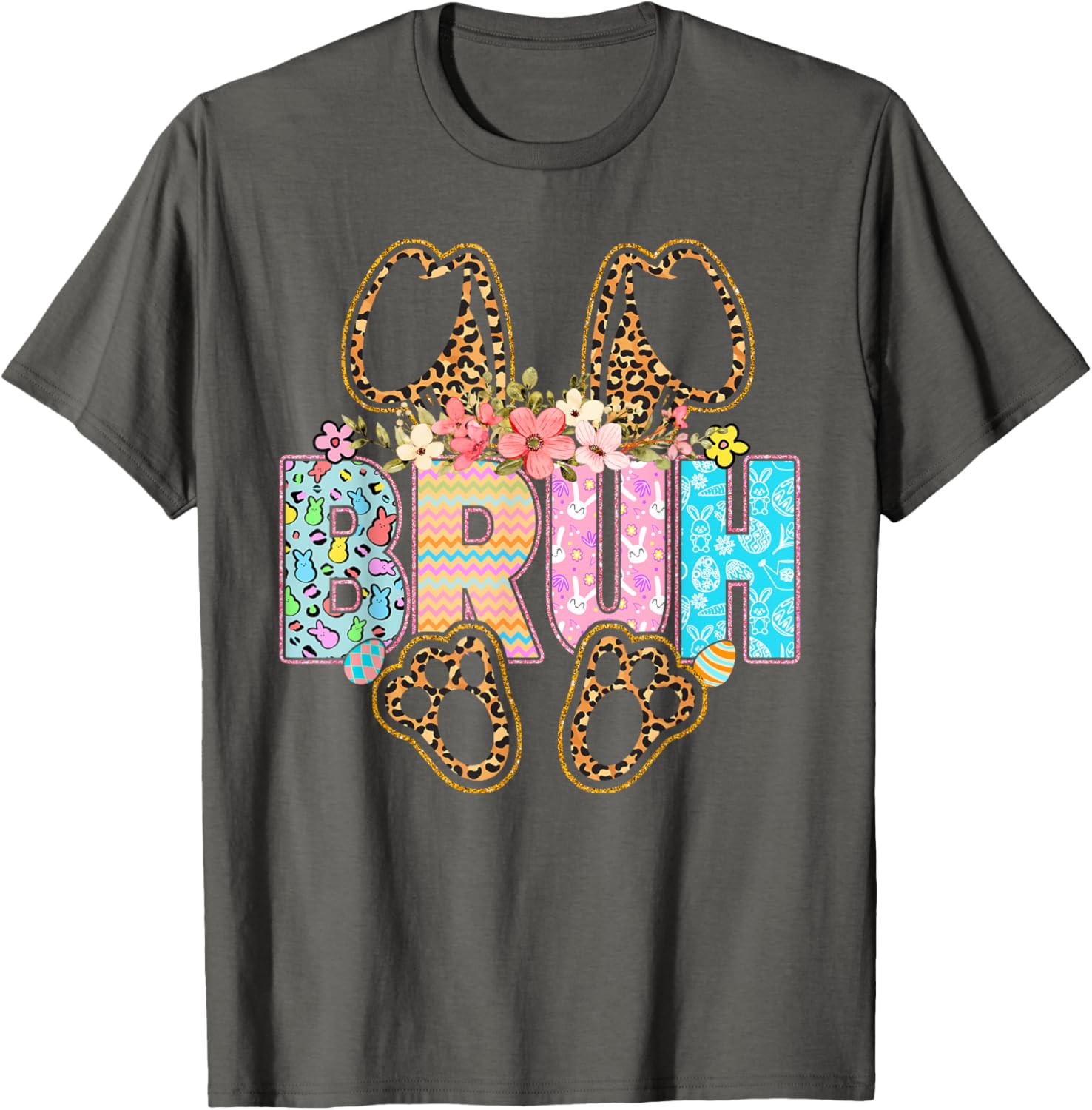 Bruh Meme Easter Day Funny Bunny Eggs Teens Boys Girls T-Shirt