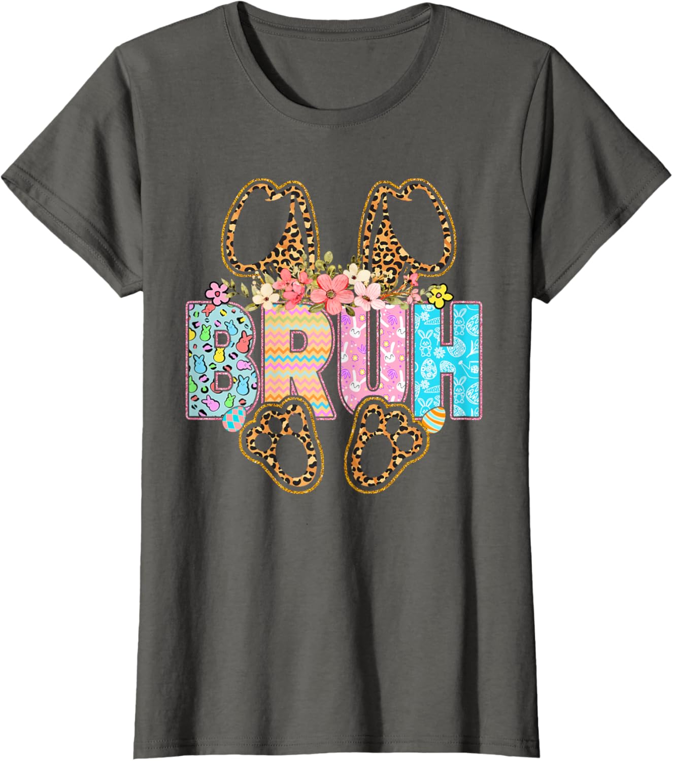 Bruh Meme Easter Day Funny Bunny Eggs Teens Boys Girls T-Shirt