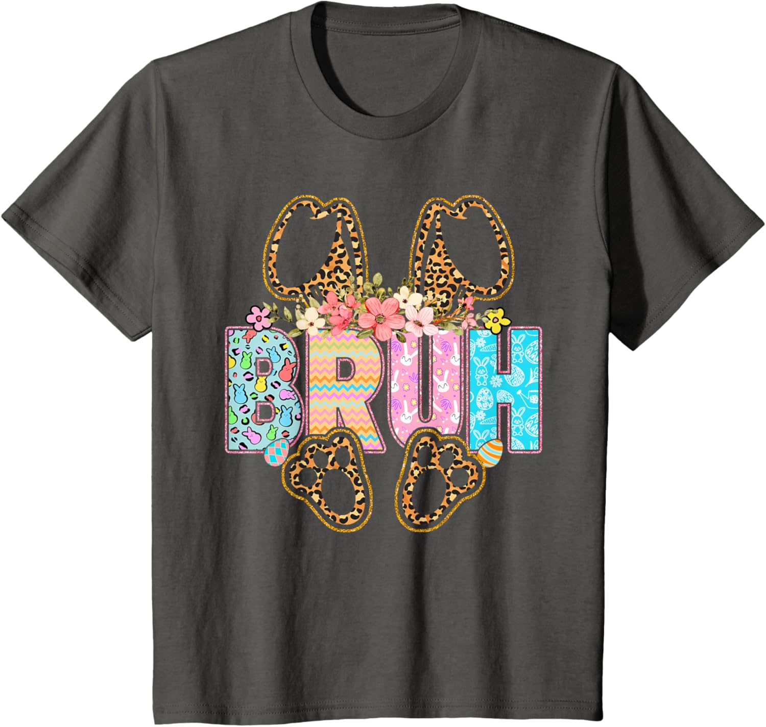 Bruh Meme Easter Day Funny Bunny Eggs Teens Boys Girls T-Shirt