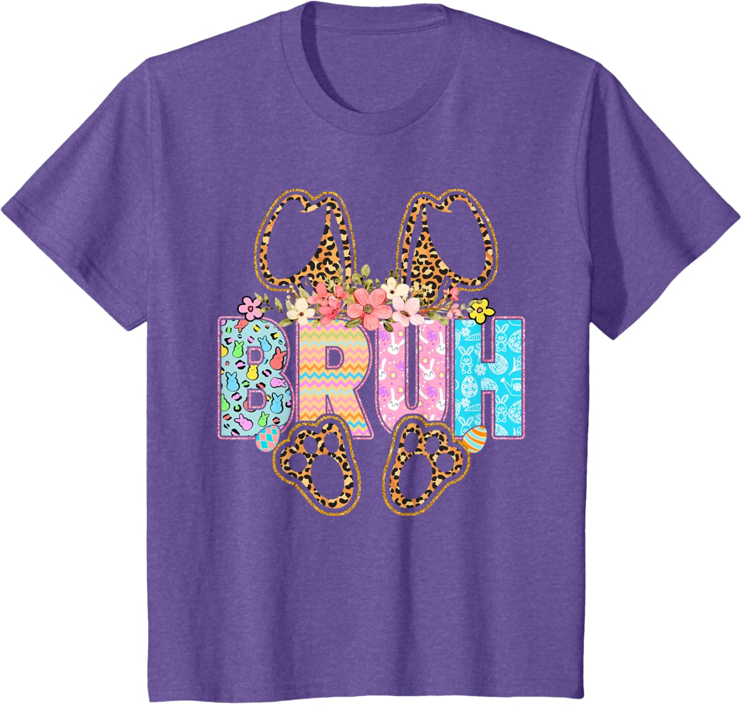 Bruh Meme Easter Day Funny Bunny Eggs Teens Boys Girls T-Shirt