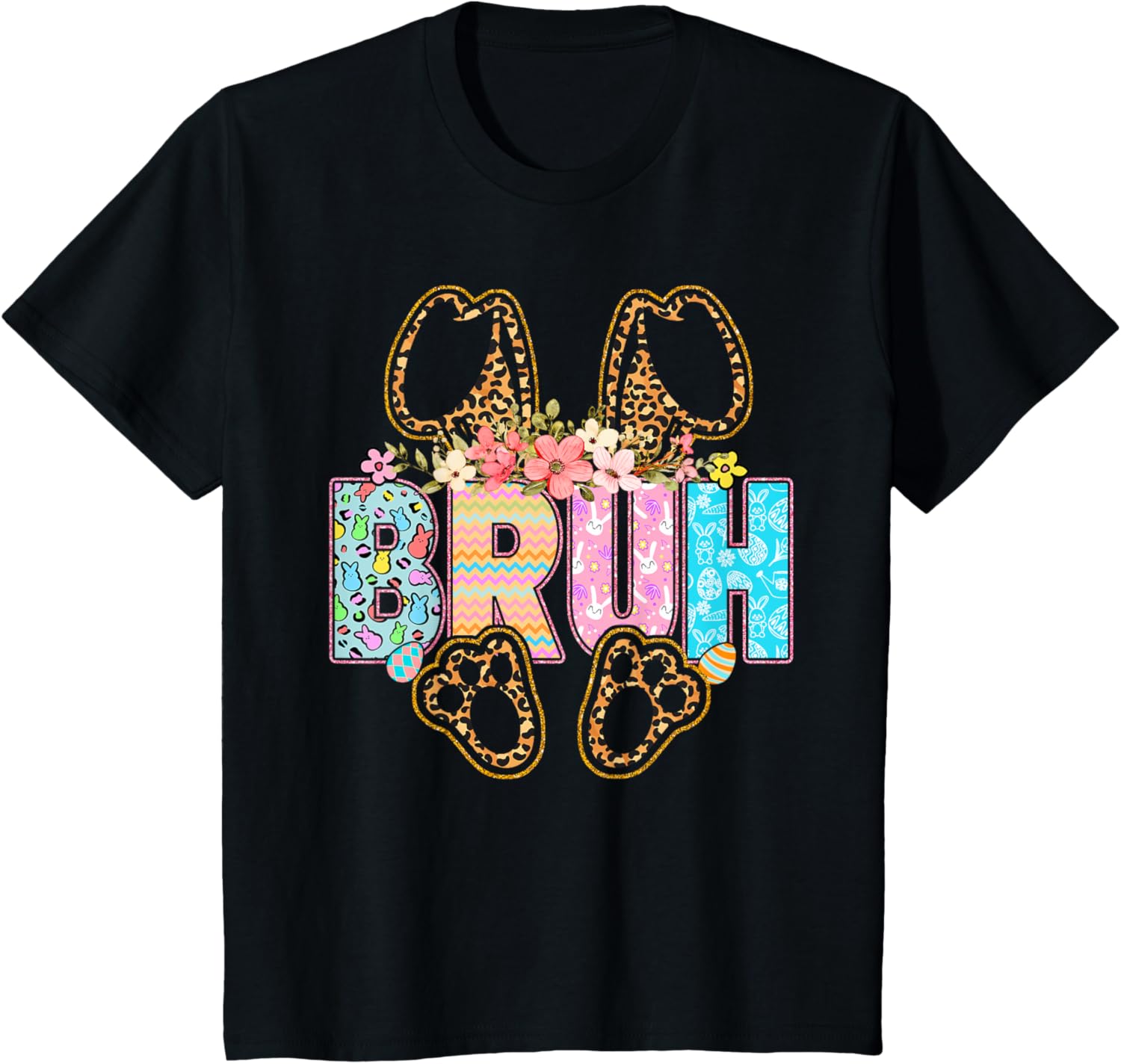 Bruh Meme Easter Day Funny Bunny Eggs Teens Boys Girls T-Shirt