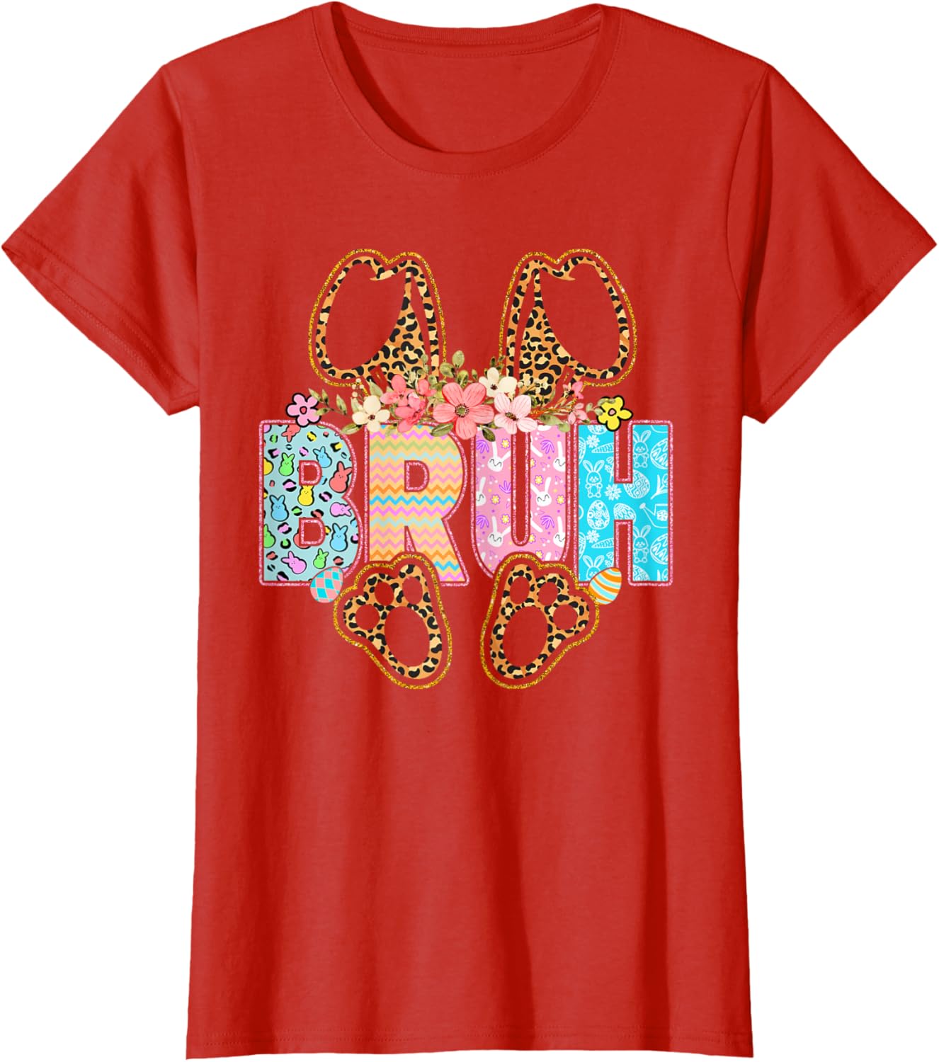 Bruh Meme Easter Day Funny Bunny Eggs Teens Boys Girls T-Shirt