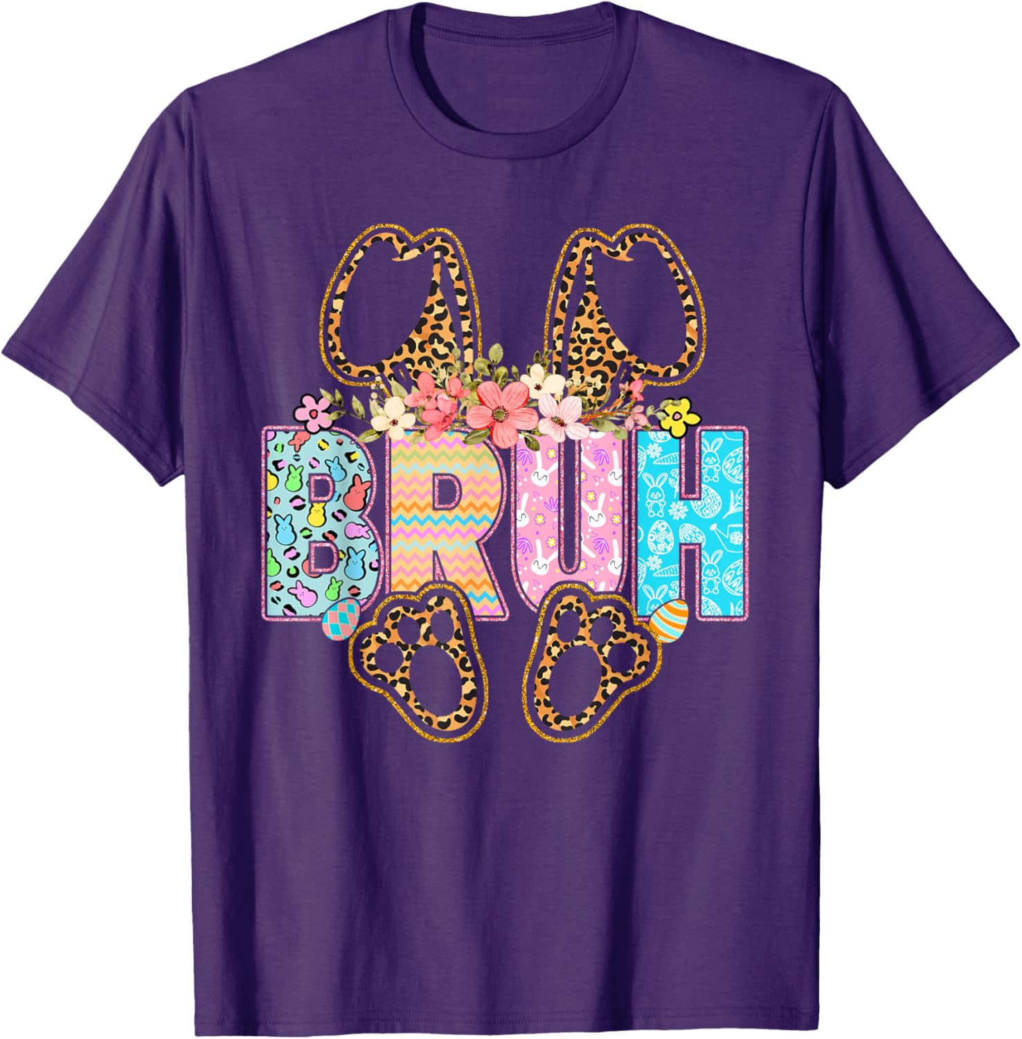 Bruh Meme Easter Day Funny Bunny Eggs Teens Boys Girls T-Shirt