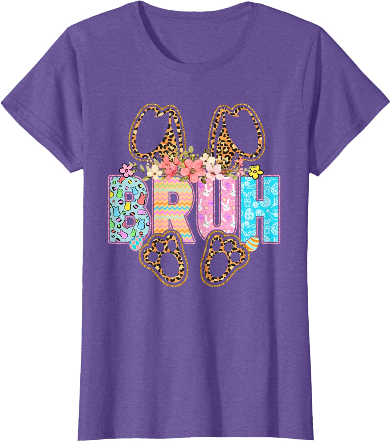 Bruh Meme Easter Day Funny Bunny Eggs Teens Boys Girls T-Shirt