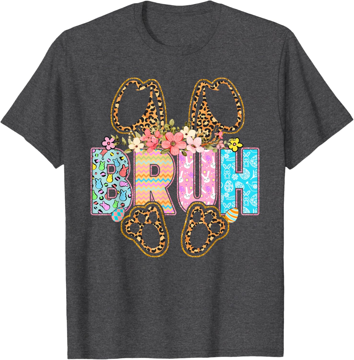 Bruh Meme Easter Day Funny Bunny Eggs Teens Boys Girls T-Shirt