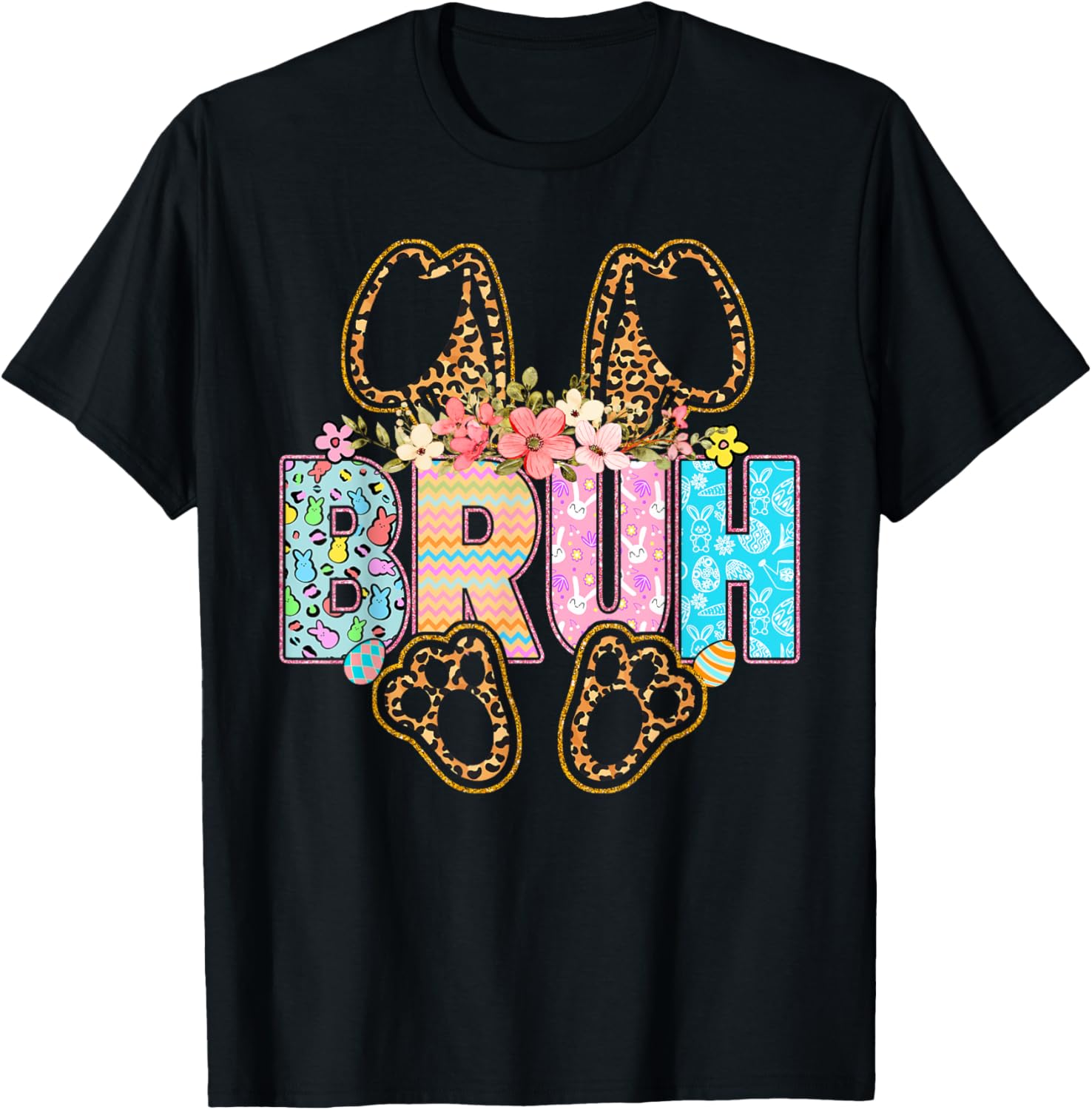 Bruh Meme Easter Day Funny Bunny Eggs Teens Boys Girls T-Shirt