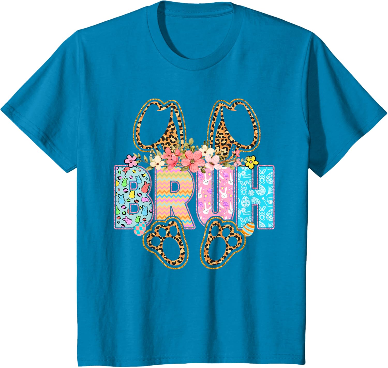 Bruh Meme Easter Day Funny Bunny Eggs Teens Boys Girls T-Shirt