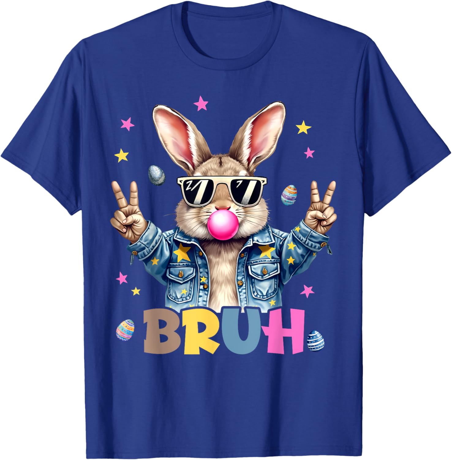 Bruh Meme Easter Day Funny Bunny Eggs Teens Boys Kids Men T-Shirt