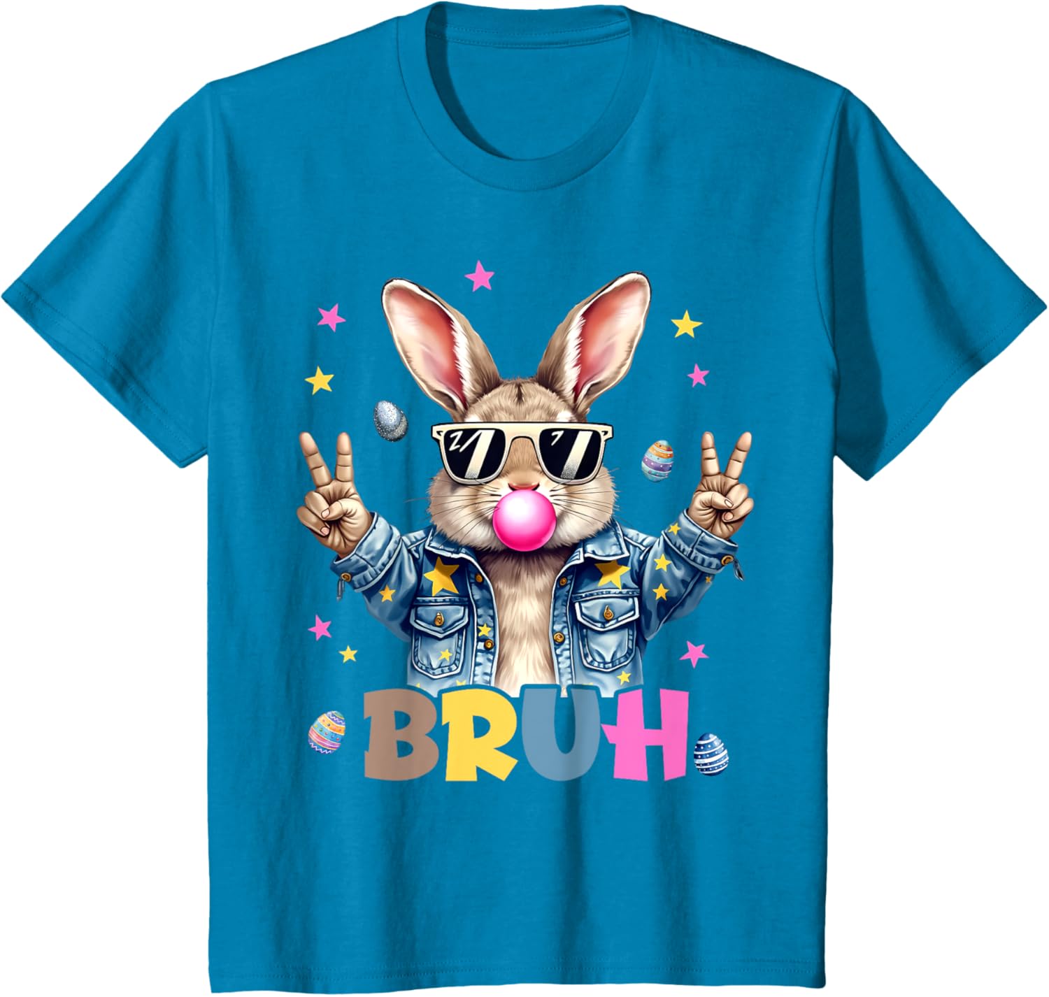 Bruh Meme Easter Day Funny Bunny Eggs Teens Boys Kids Men T-Shirt