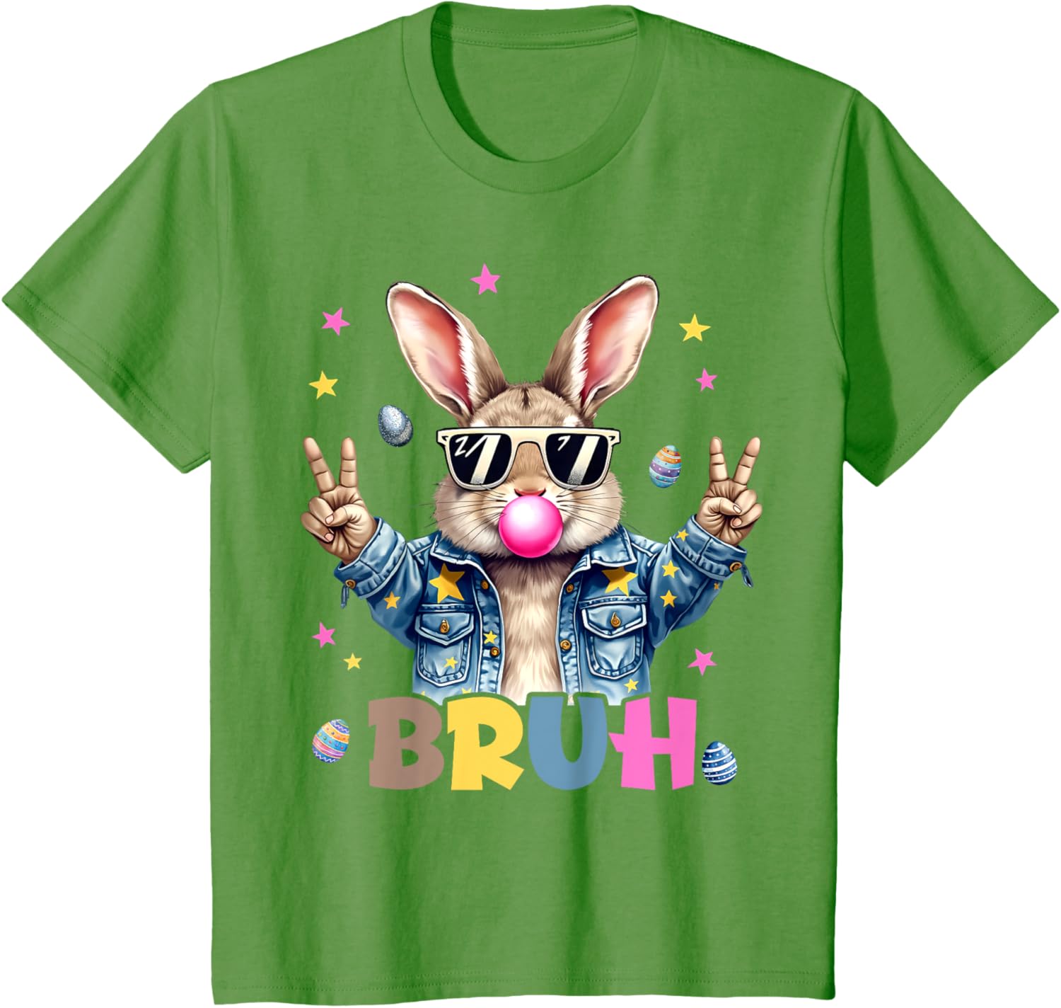 Bruh Meme Easter Day Funny Bunny Eggs Teens Boys Kids Men T-Shirt