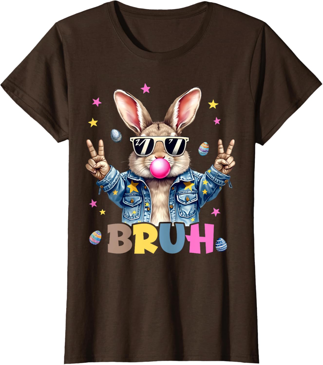 Bruh Meme Easter Day Funny Bunny Eggs Teens Boys Kids Men T-Shirt