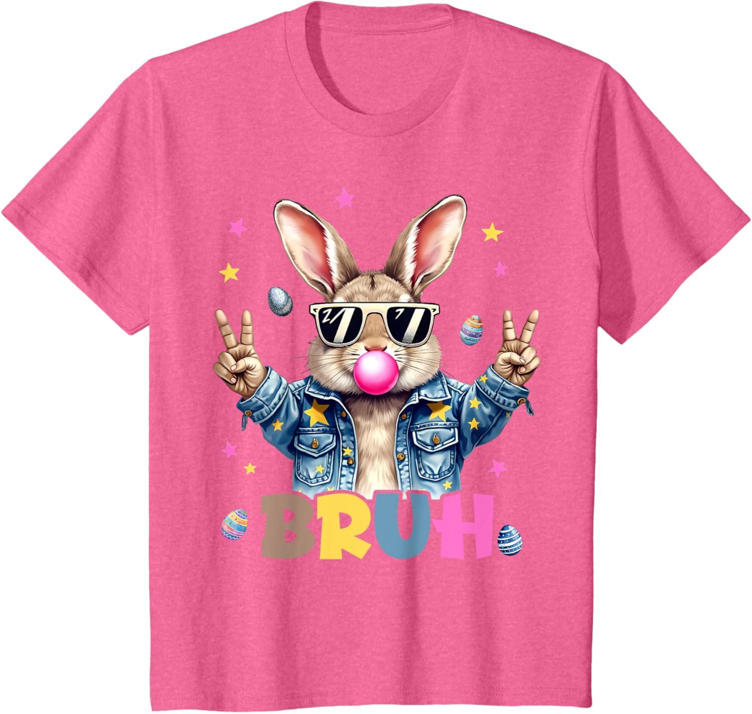 Bruh Meme Easter Day Funny Bunny Eggs Teens Boys Kids Men T-Shirt