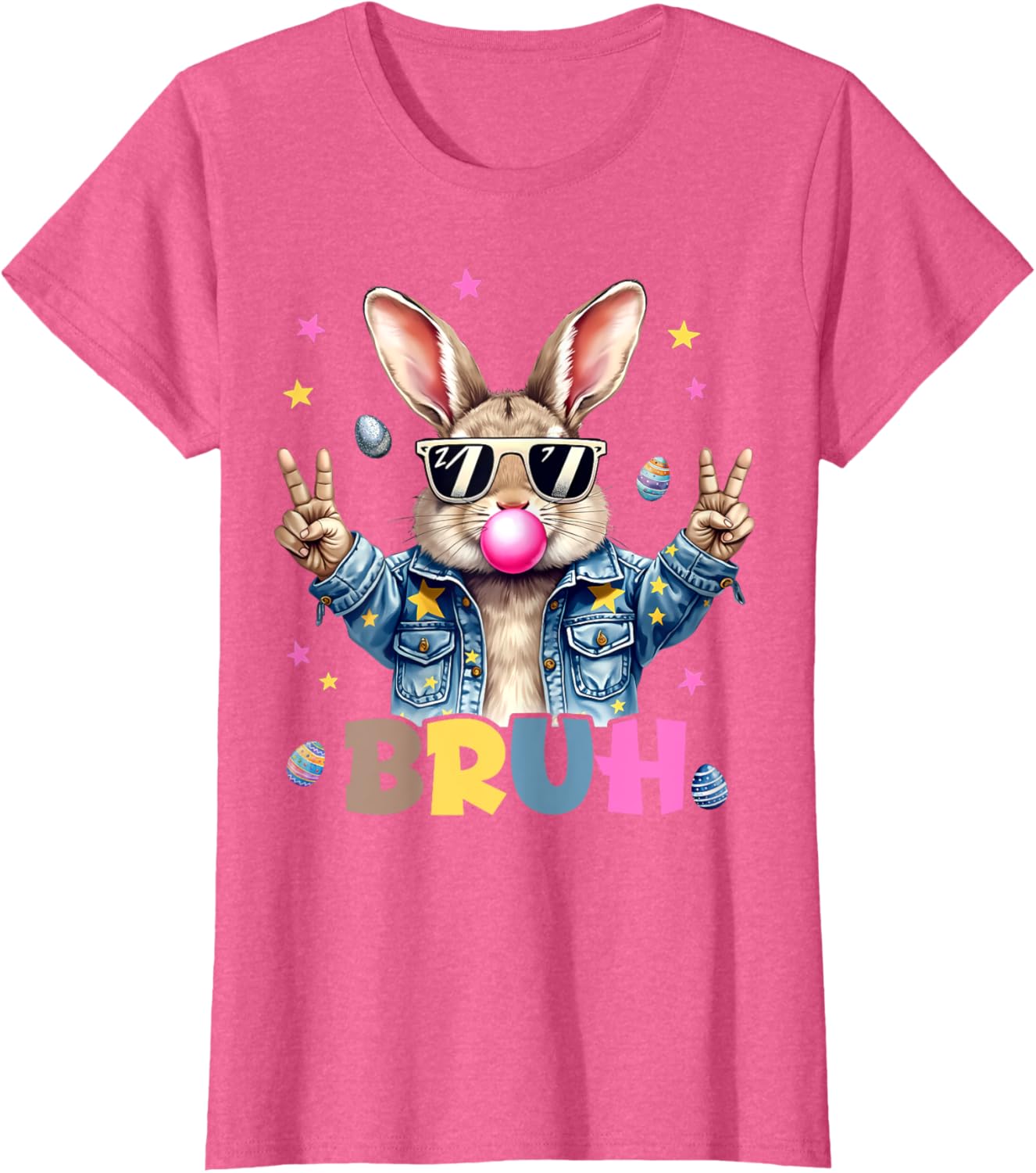 Bruh Meme Easter Day Funny Bunny Eggs Teens Boys Kids Men T-Shirt