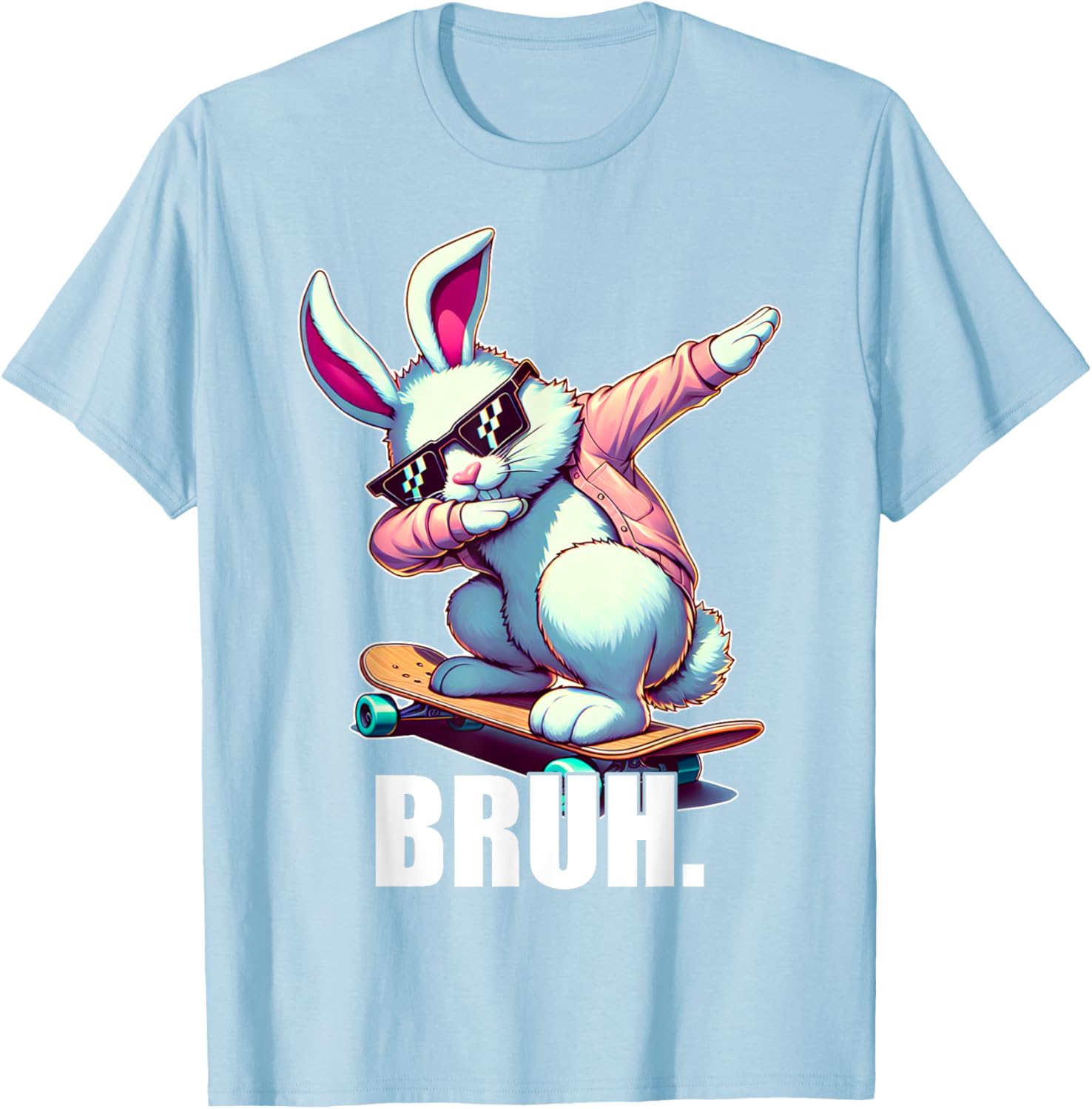 Bruh Meme Easter Day Funny Bunny Eggs Teens Boys Kids Men T-Shirt