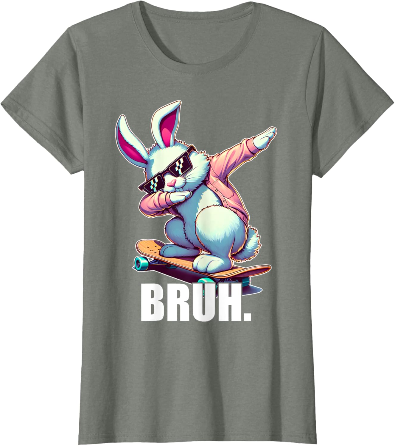 Bruh Meme Easter Day Funny Bunny Eggs Teens Boys Kids Men T-Shirt