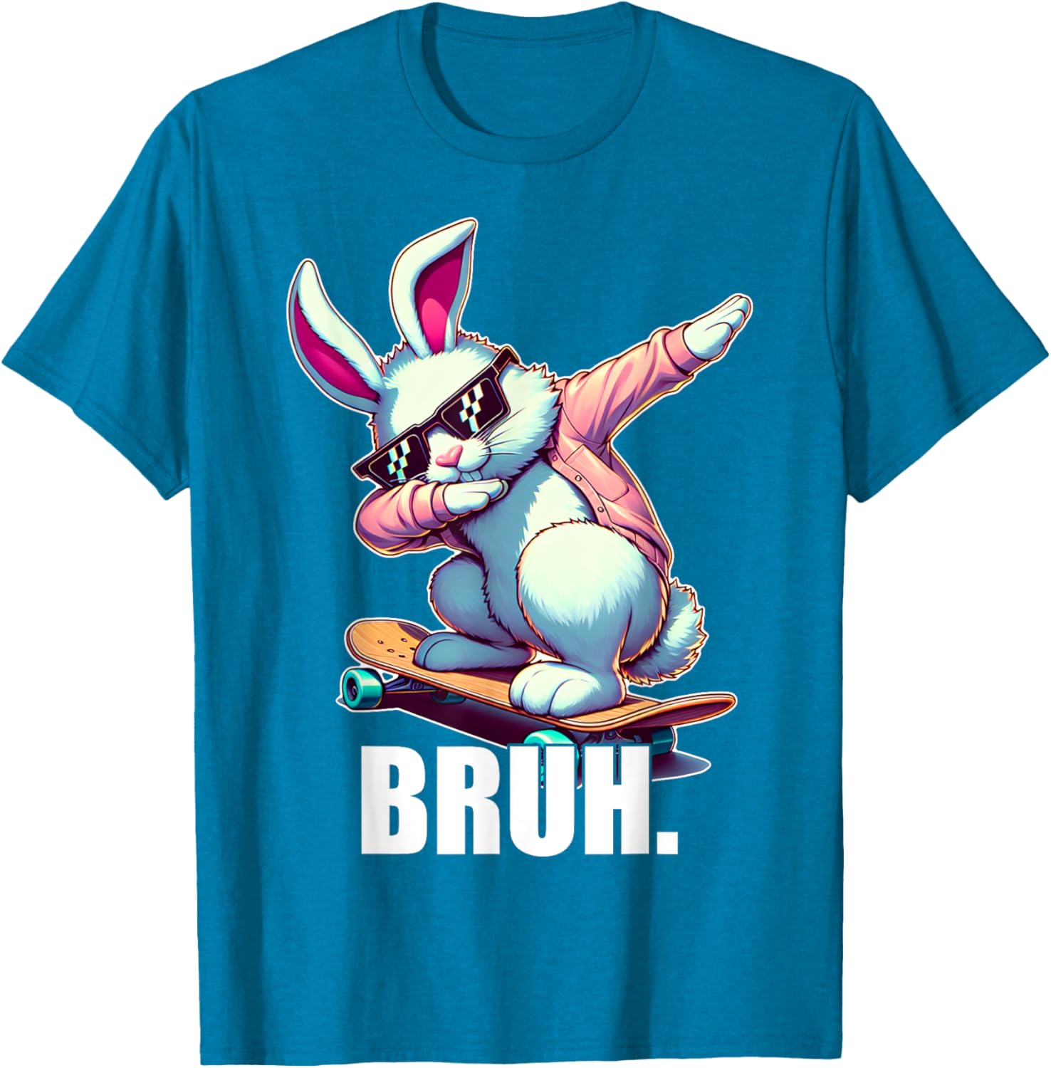 Bruh Meme Easter Day Funny Bunny Eggs Teens Boys Kids Men T-Shirt