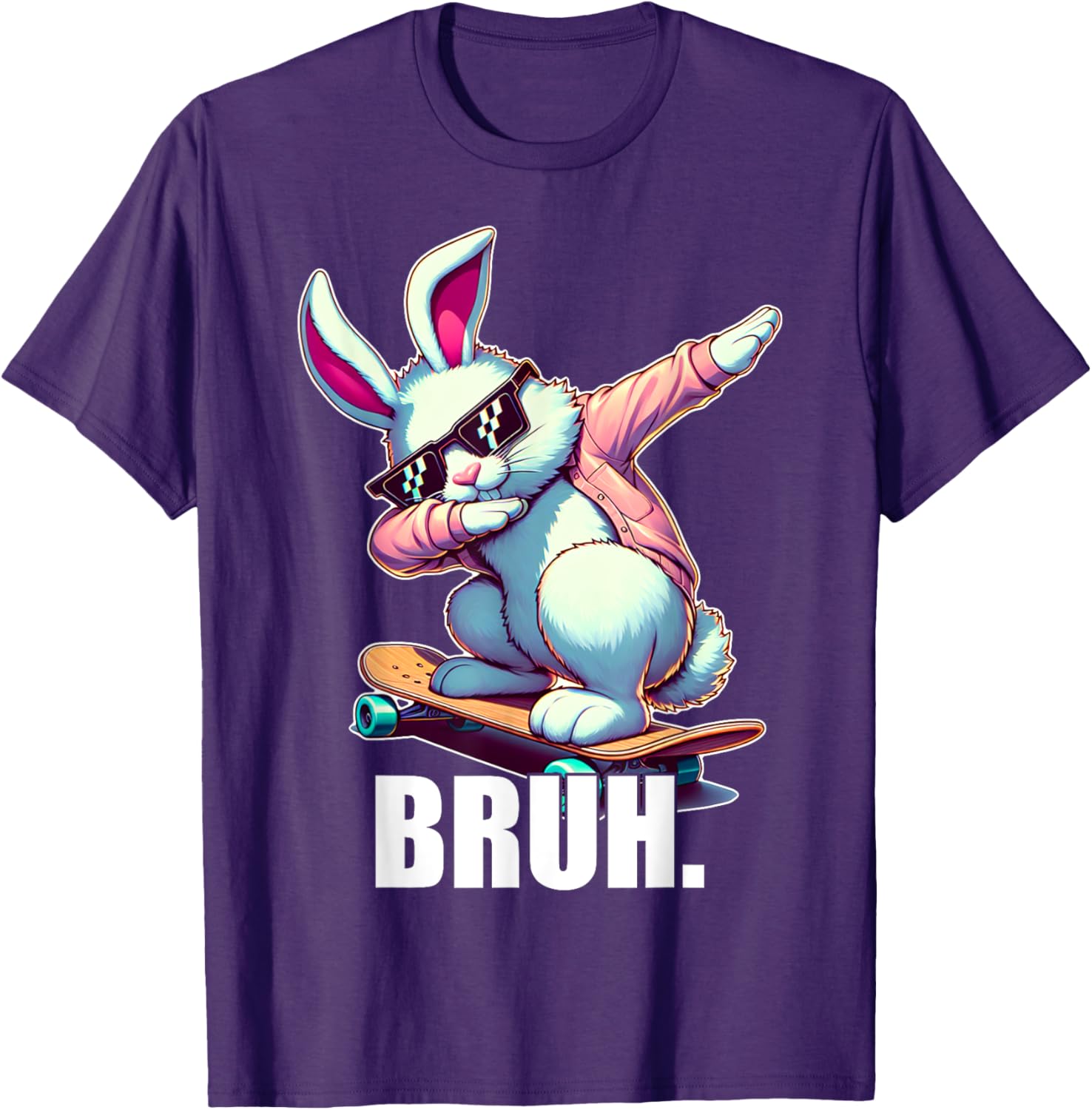 Bruh Meme Easter Day Funny Bunny Eggs Teens Boys Kids Men T-Shirt