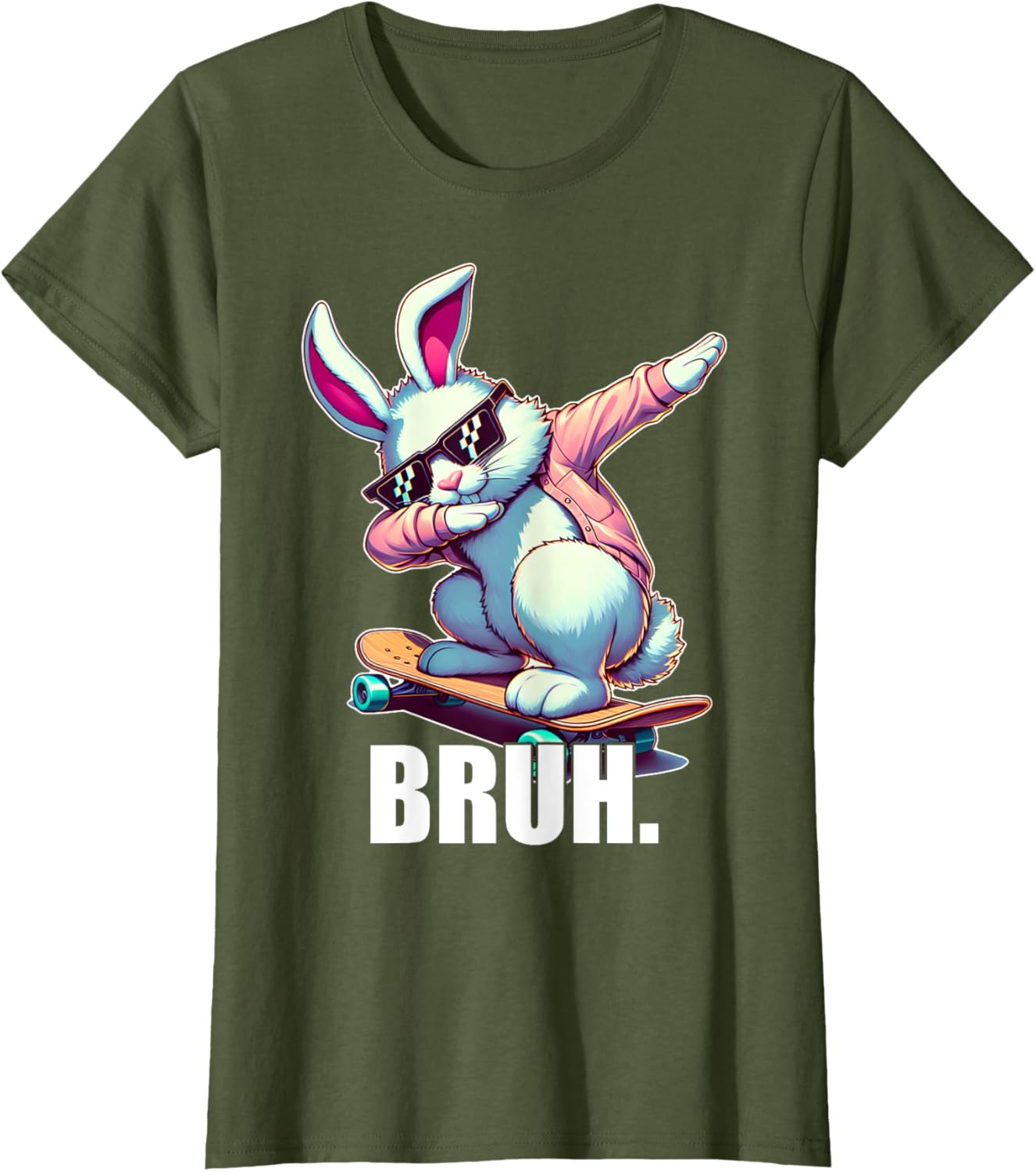 Bruh Meme Easter Day Funny Bunny Eggs Teens Boys Kids Men T-Shirt