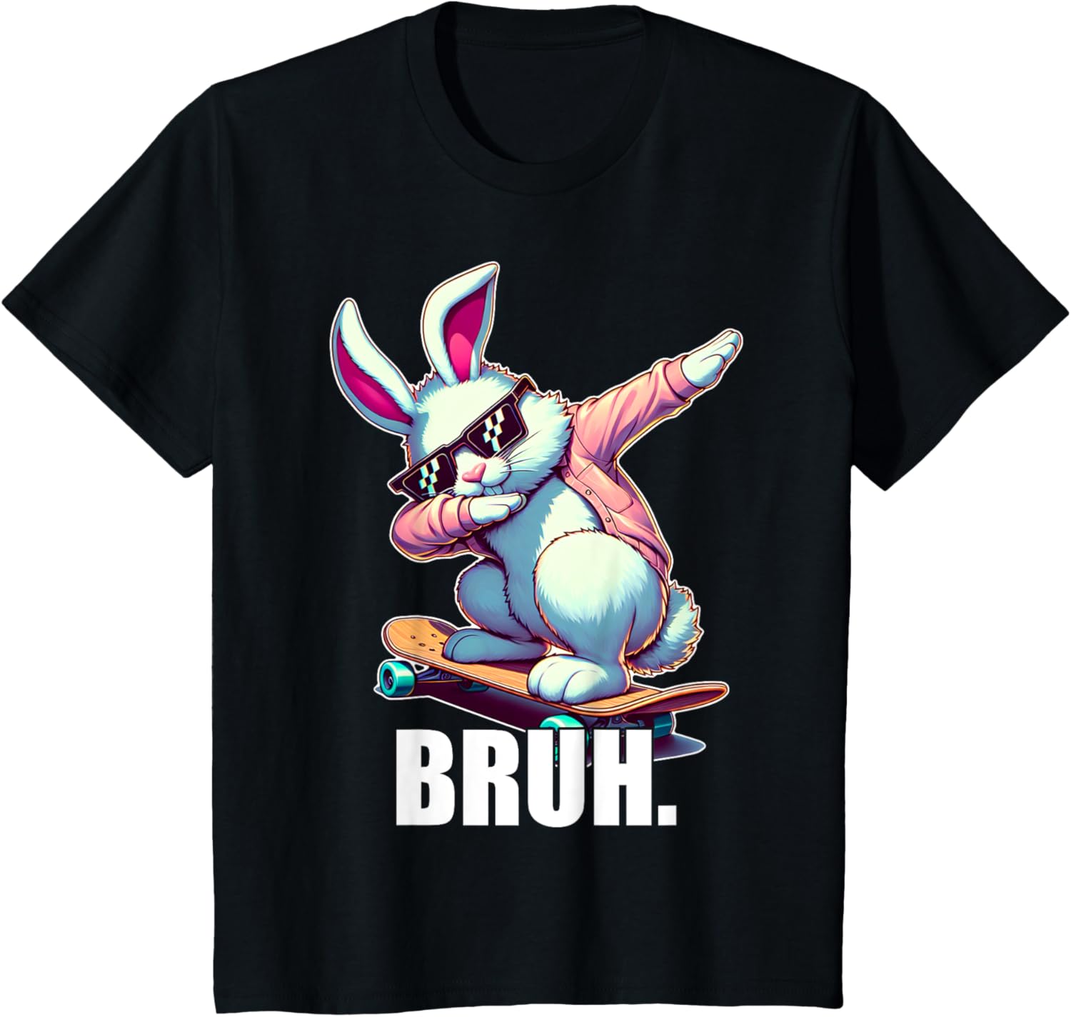 Bruh Meme Easter Day Funny Bunny Eggs Teens Boys Kids Men T-Shirt